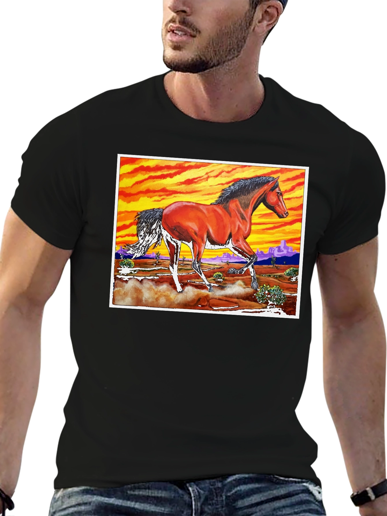 Horse Desert Sunset T-Shirt