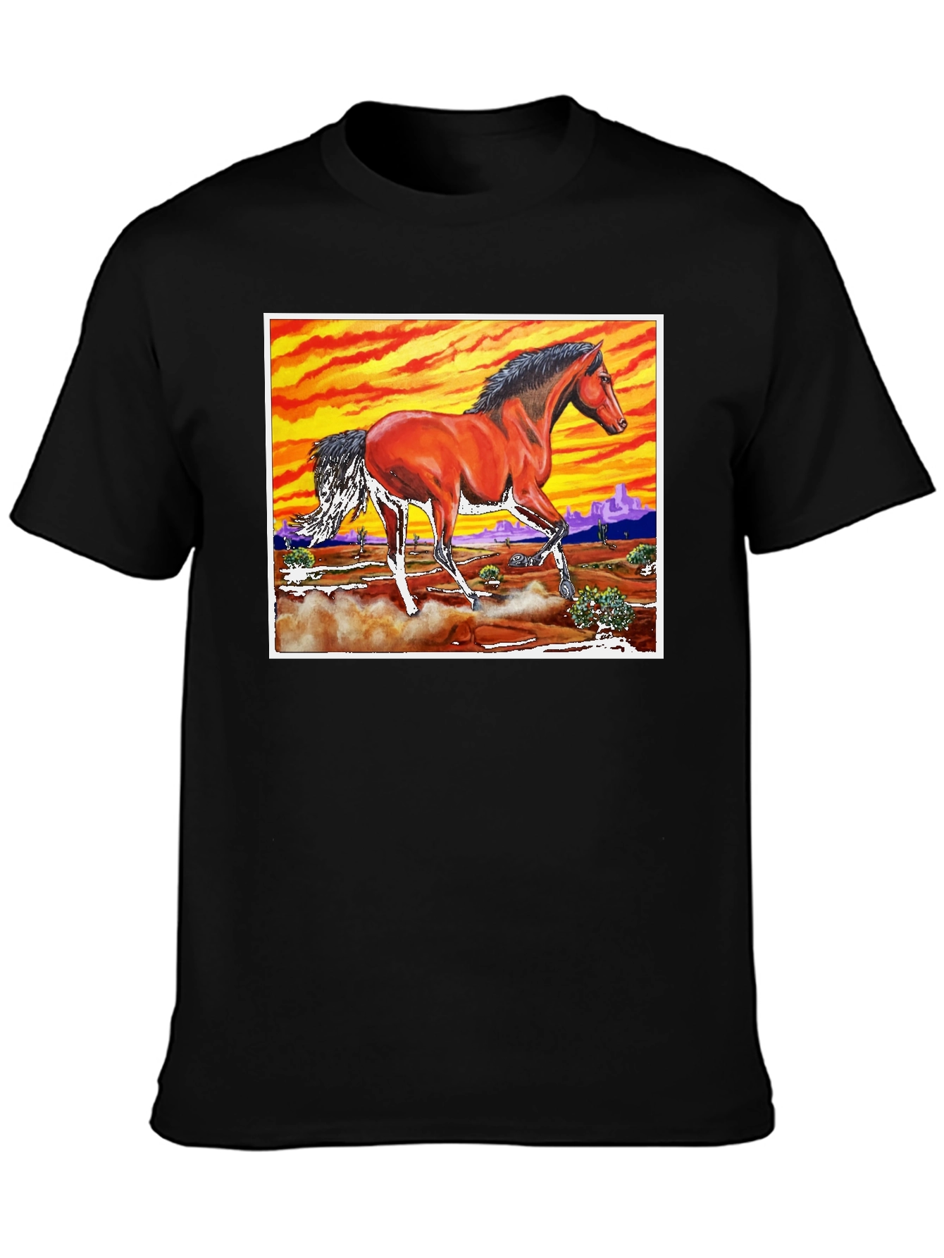 Horse Desert Sunset T-Shirt