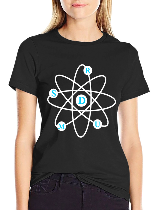Atom Design Black T-Shirt - Science Tee