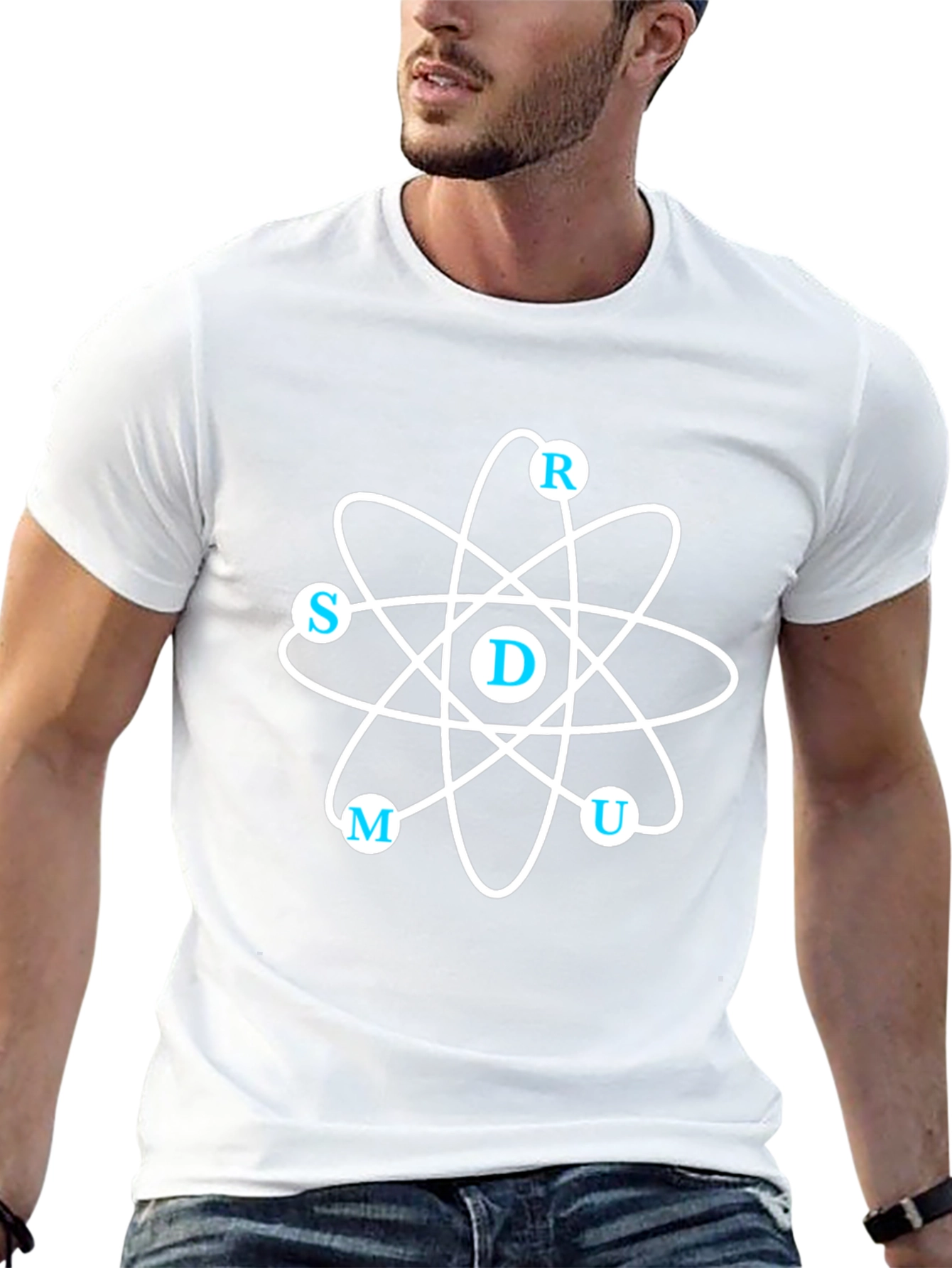 Atom Design Black T-Shirt - Science Tee