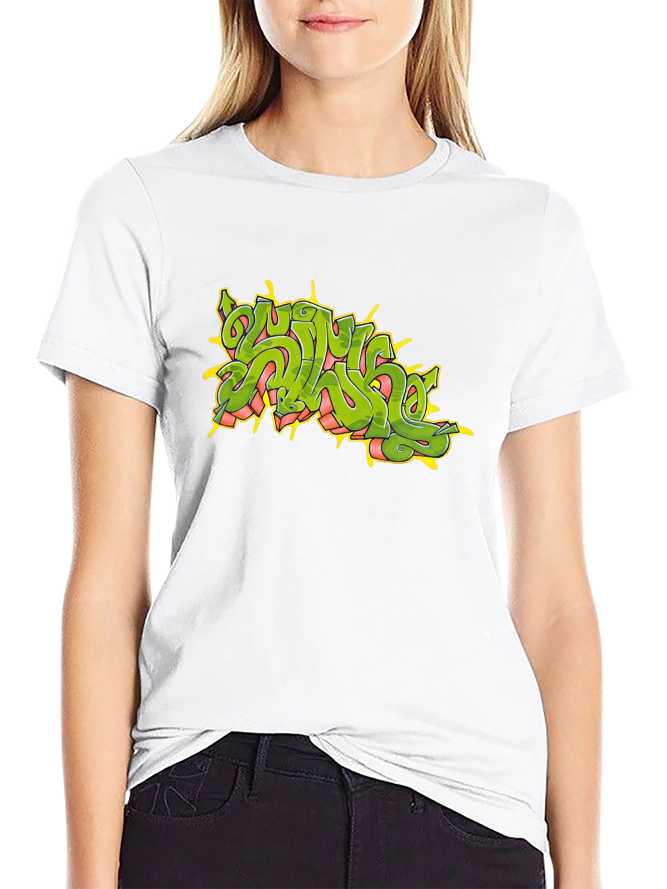 Graffiti Graphic Black T-Shirt