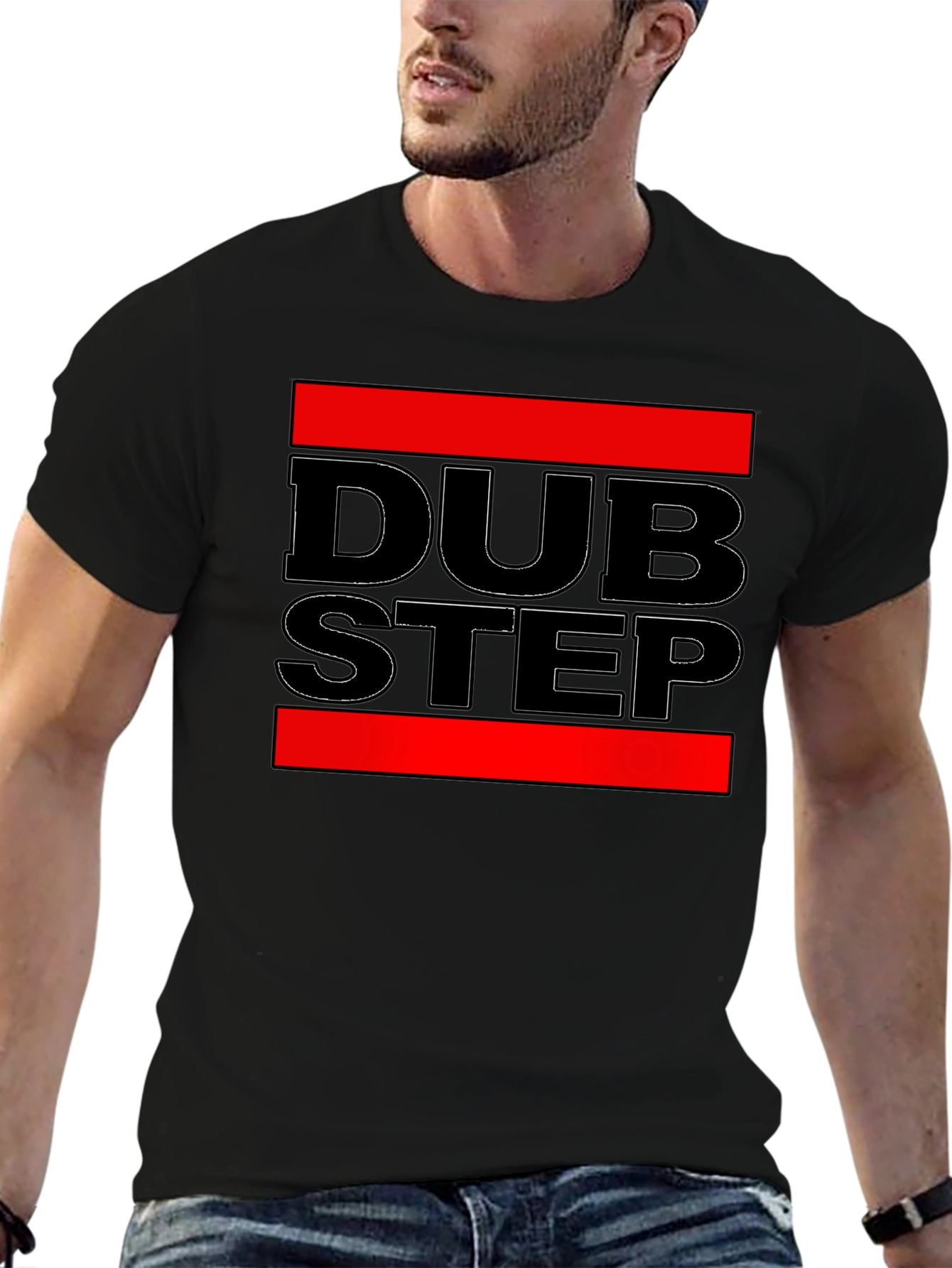Dubstep Graphic Tee - Bold Black T-Shirt