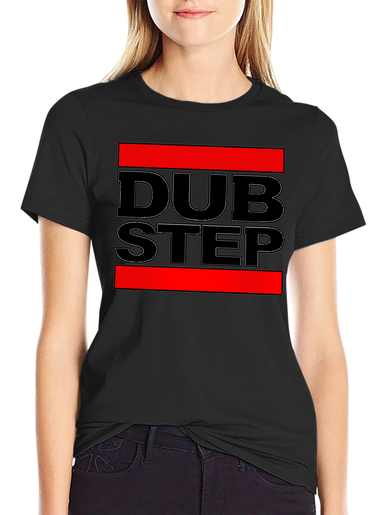 Dubstep Graphic Tee - Bold Black T-Shirt