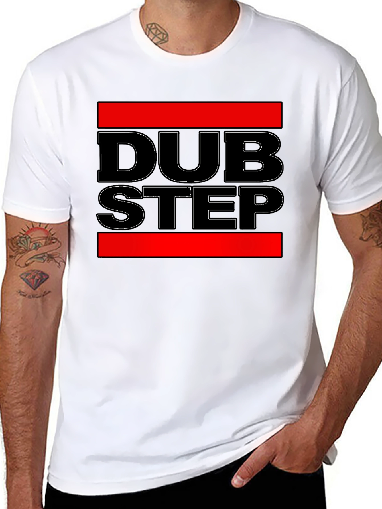 Dubstep Graphic Tee - Bold Black T-Shirt