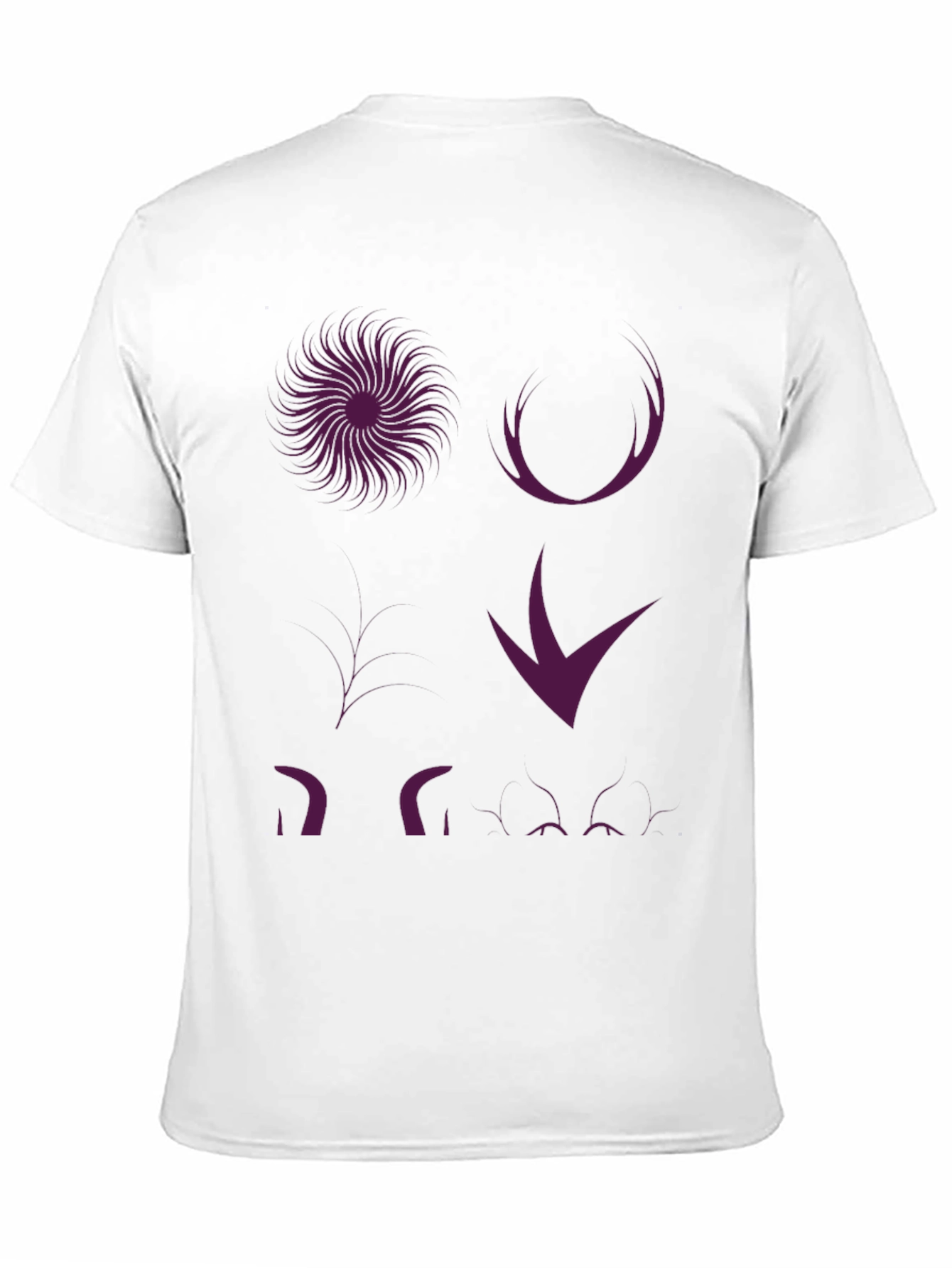 Graphic Print T-Shirt - Abstract Purple Design