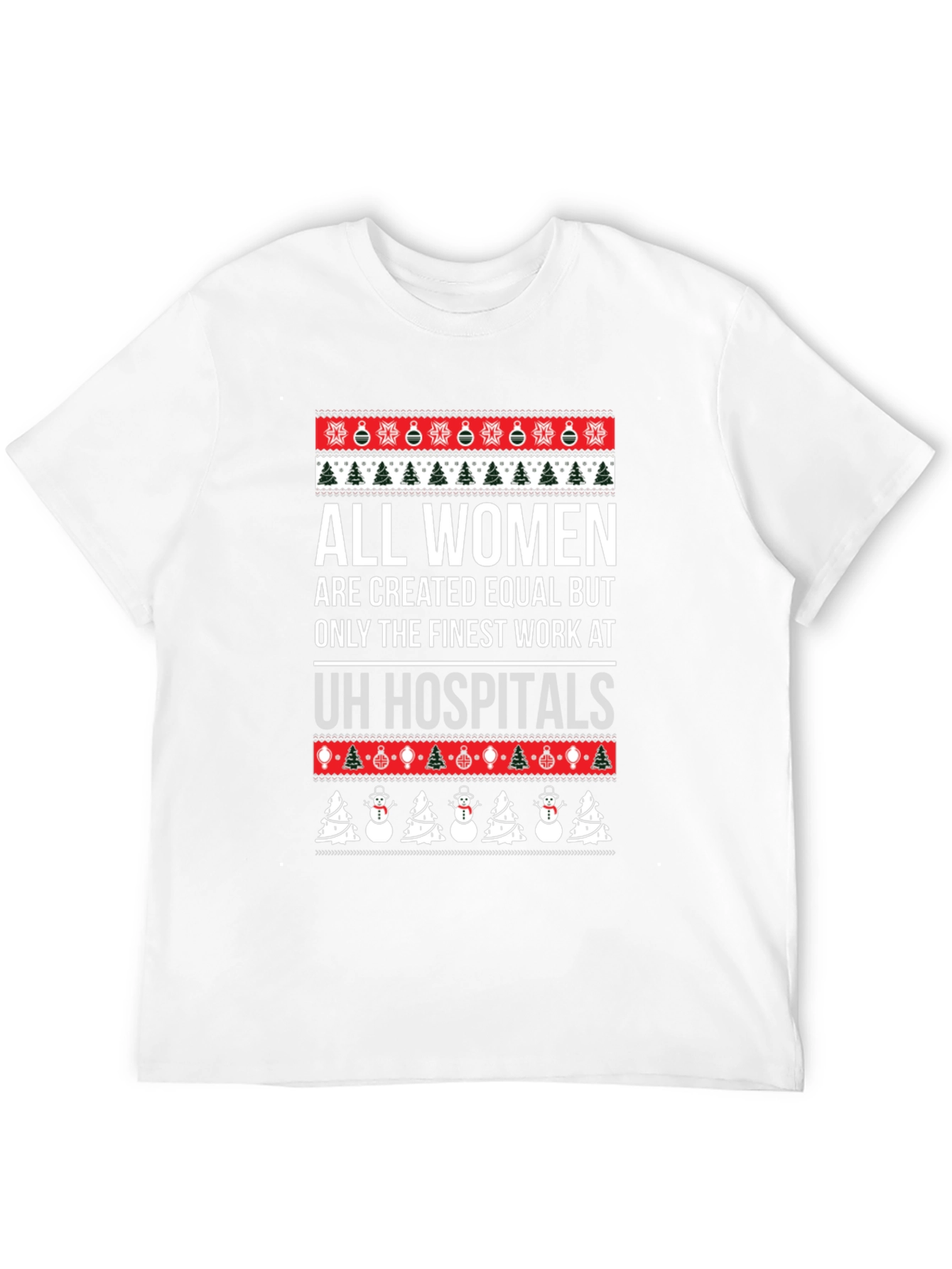 Funny Womens Hospital Christmas Graphic T-Shirt