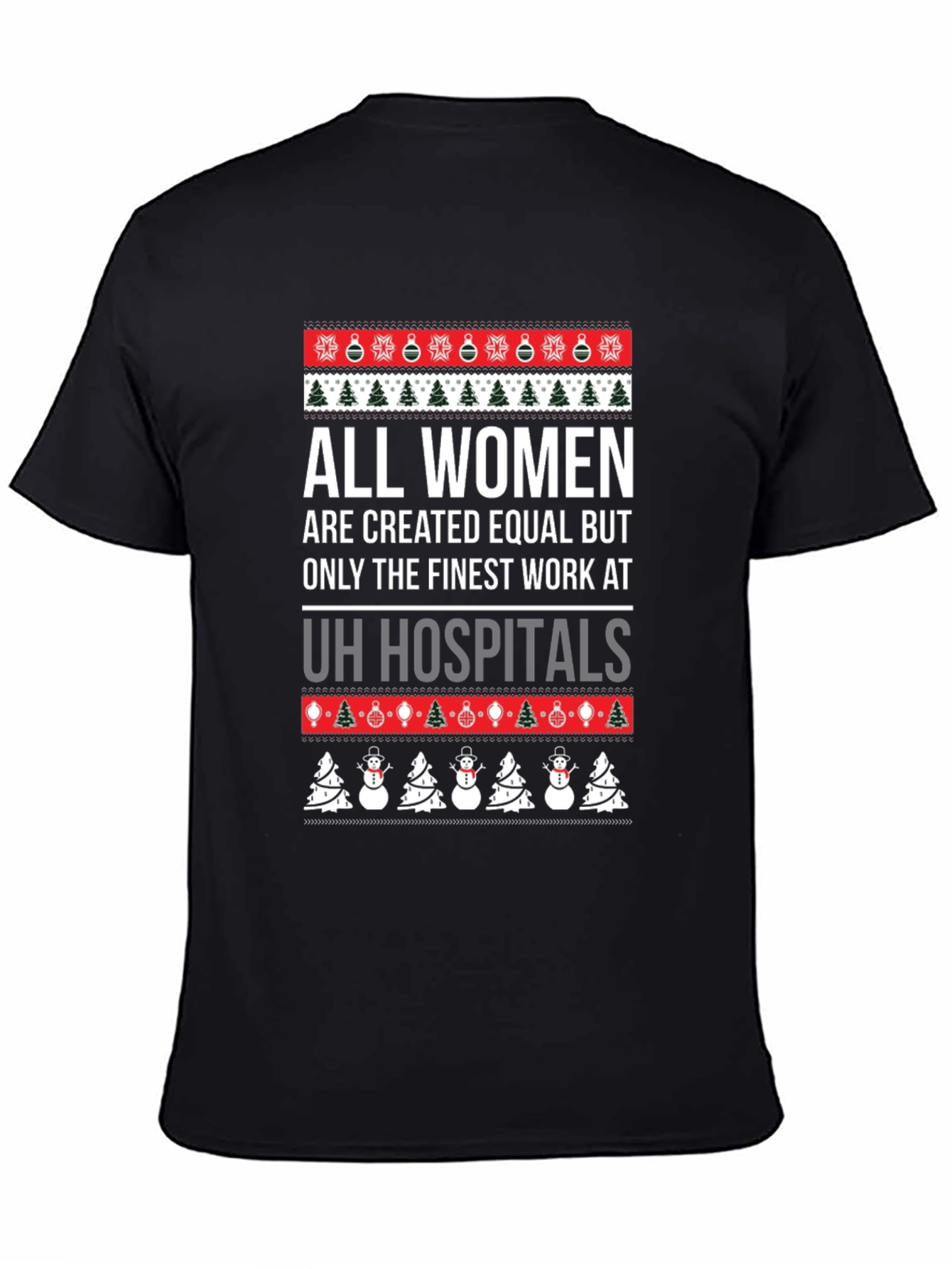 Funny Womens Hospital Christmas Graphic T-Shirt