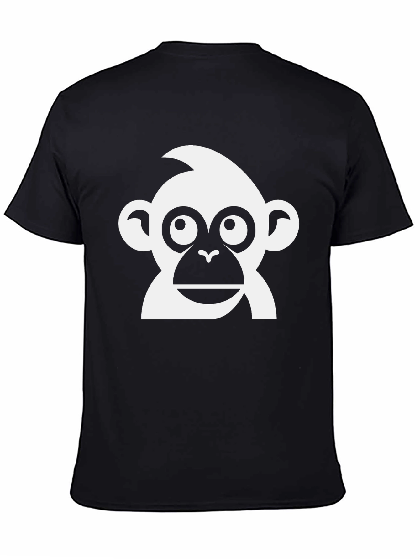Monkey Graphic Tee - Black Cotton T-Shirt