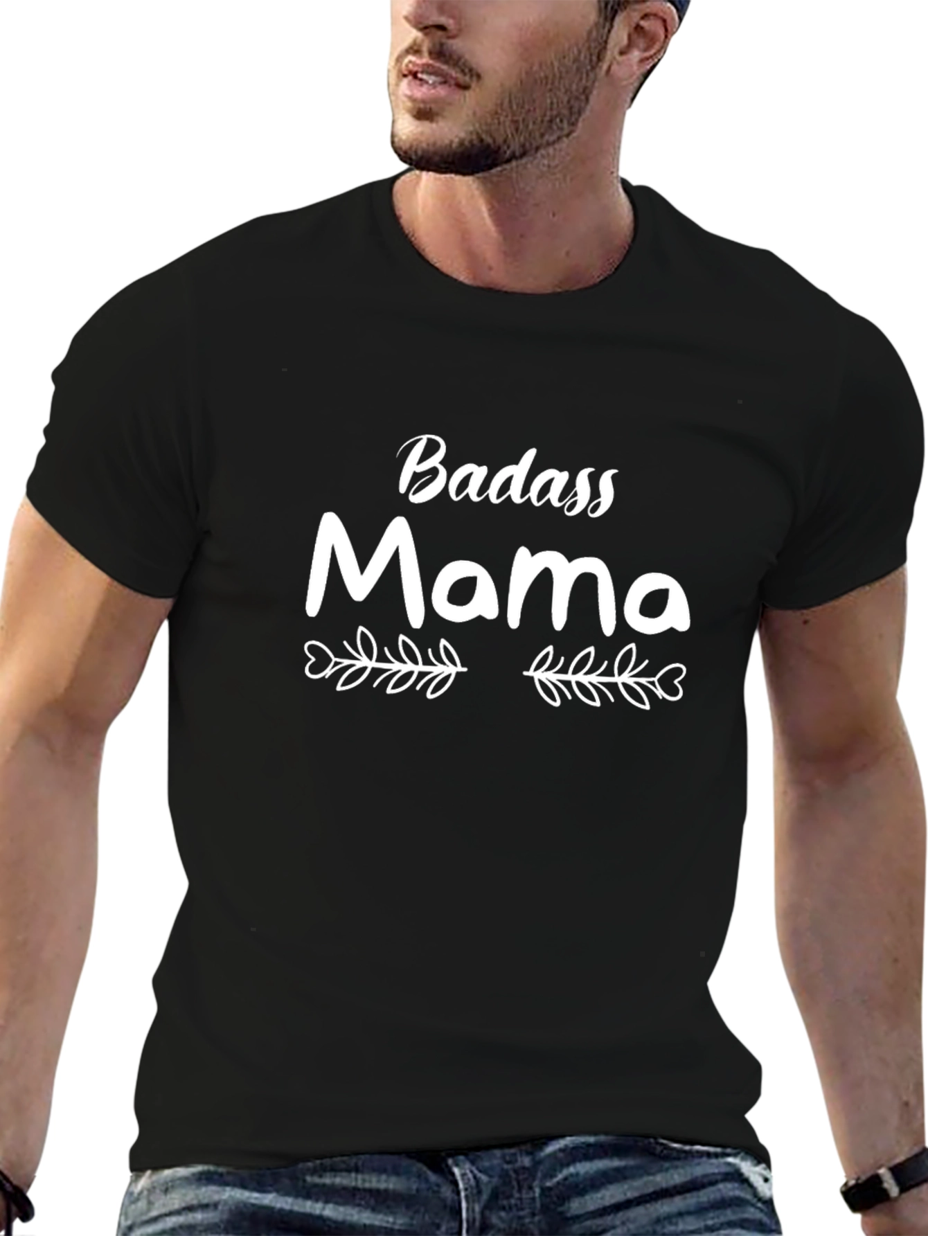 Badass Mama Graphic T-Shirt - Black Crew Neck