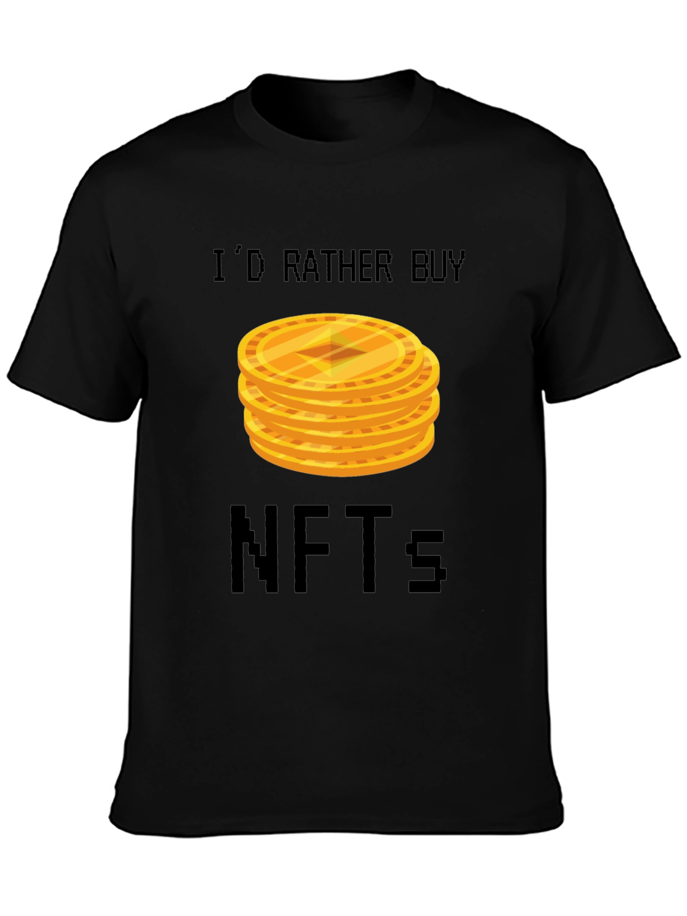 Id Rather Buy NFTs Graphic Tee - Black
