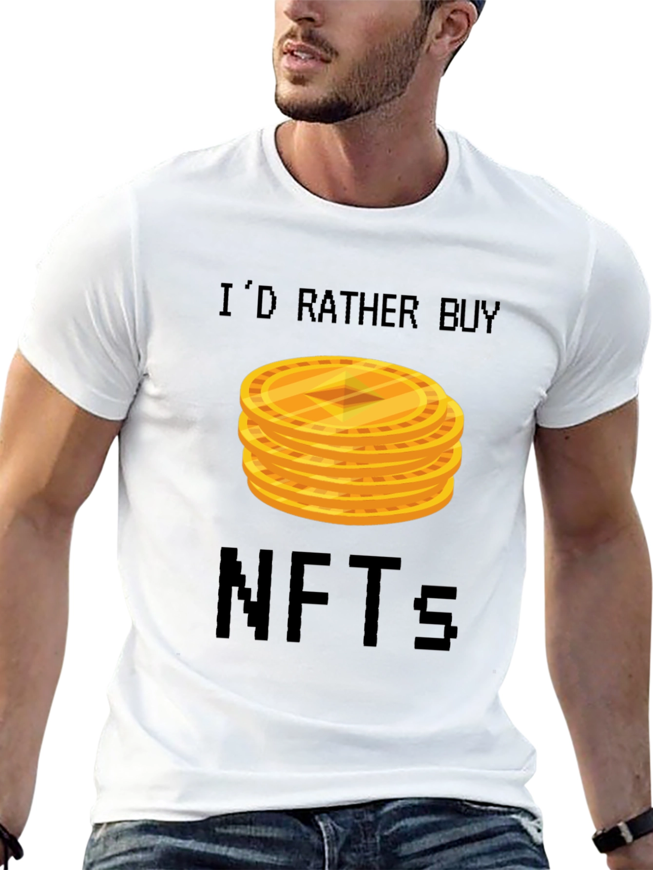 Id Rather Buy NFTs Graphic Tee - Black