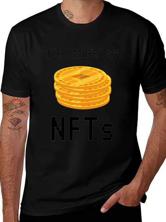 Id Rather Buy NFTs Graphic Tee - Black