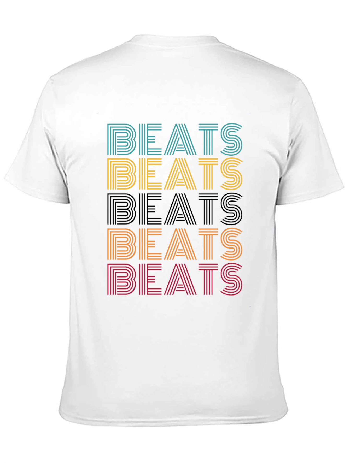 Retro Beats Graphic Tee - Mens Black Cotton T-Shirt