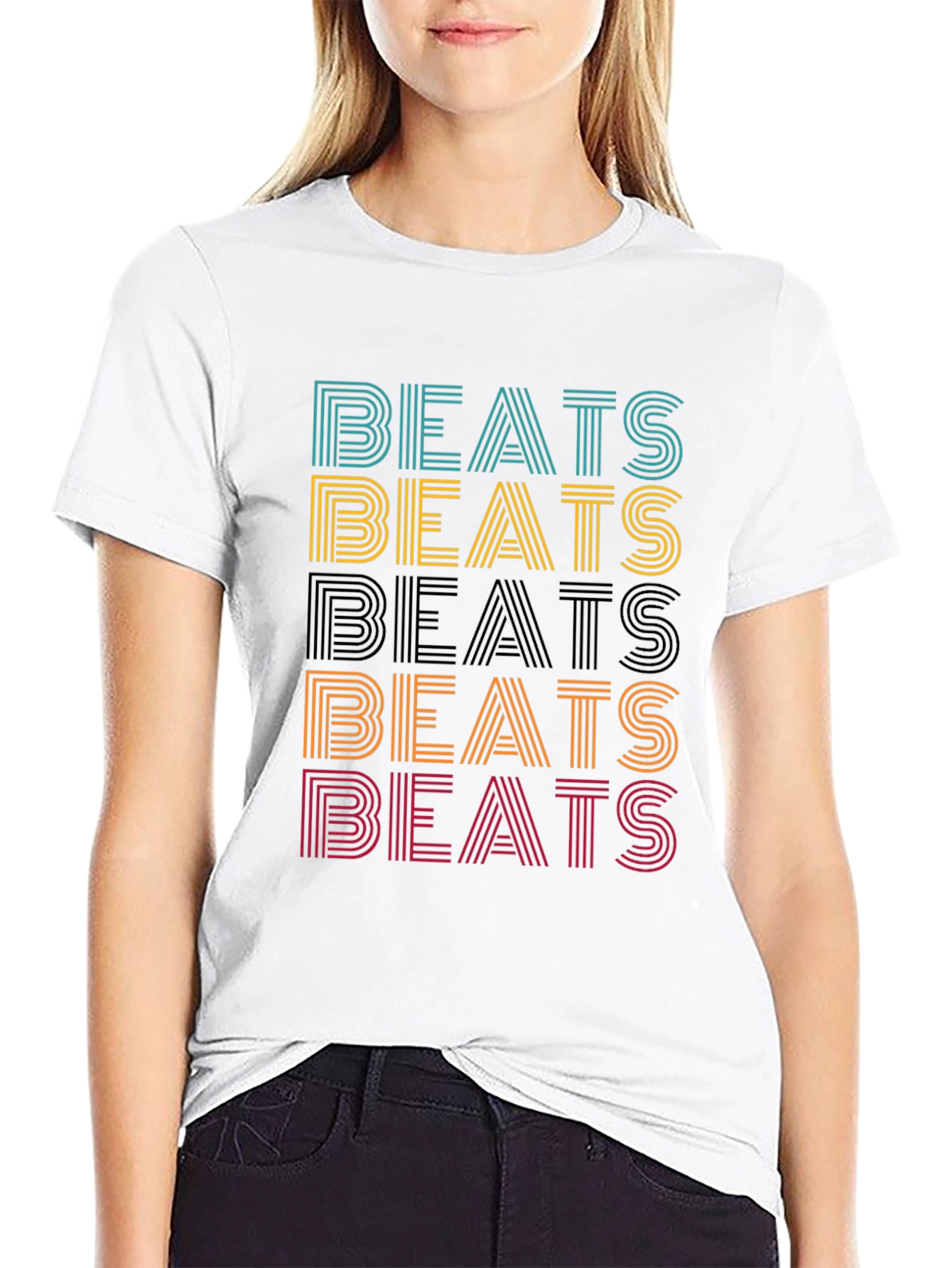 Retro Beats Graphic Tee - Mens Black Cotton T-Shirt