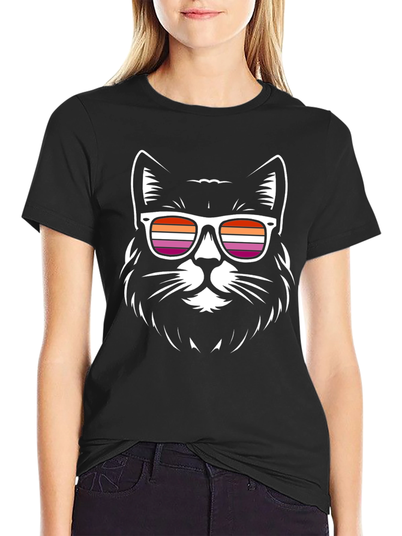 Cool Cat Lesbian Pride T-Shirt