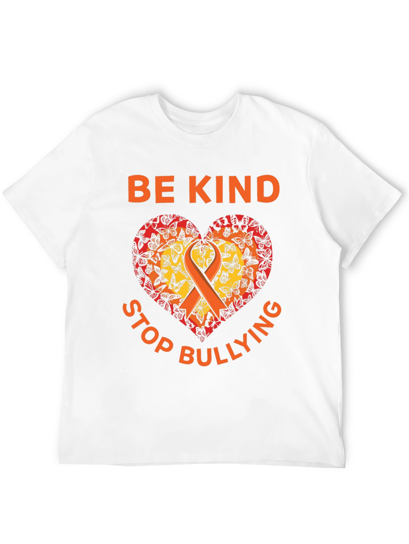Be Kind Stop Bullying Butterfly Heart T-Shirt