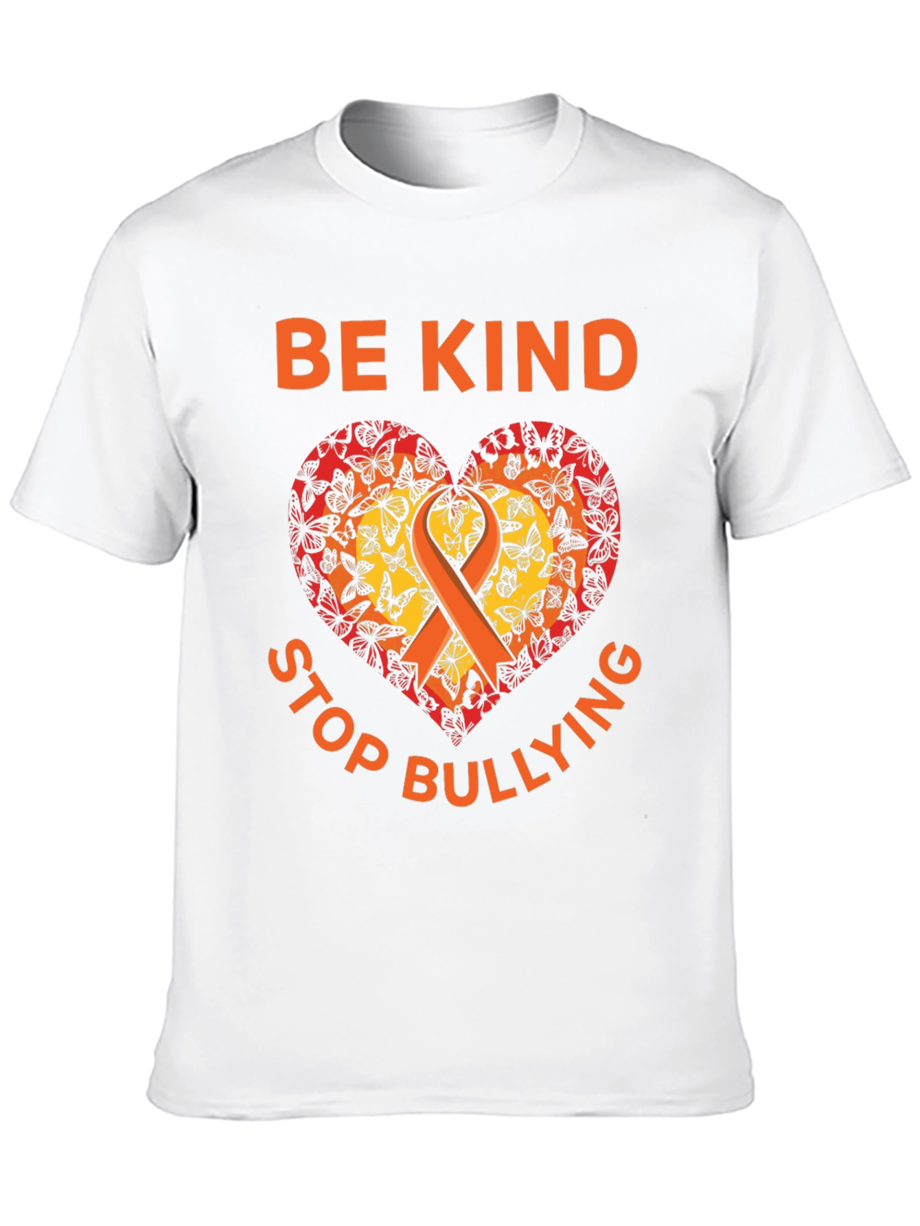Be Kind Stop Bullying Butterfly Heart T-Shirt