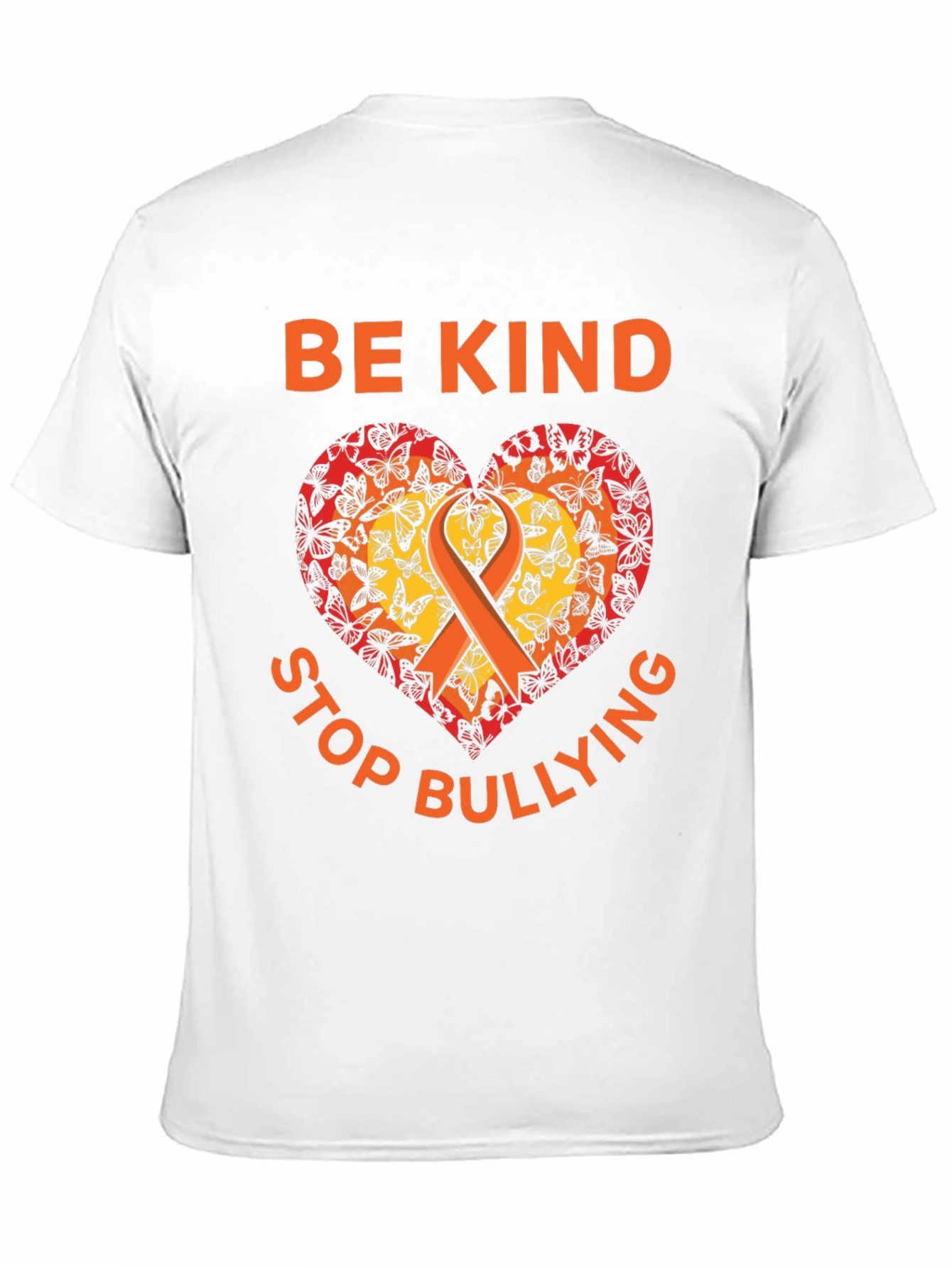 Be Kind Stop Bullying Butterfly Heart T-Shirt