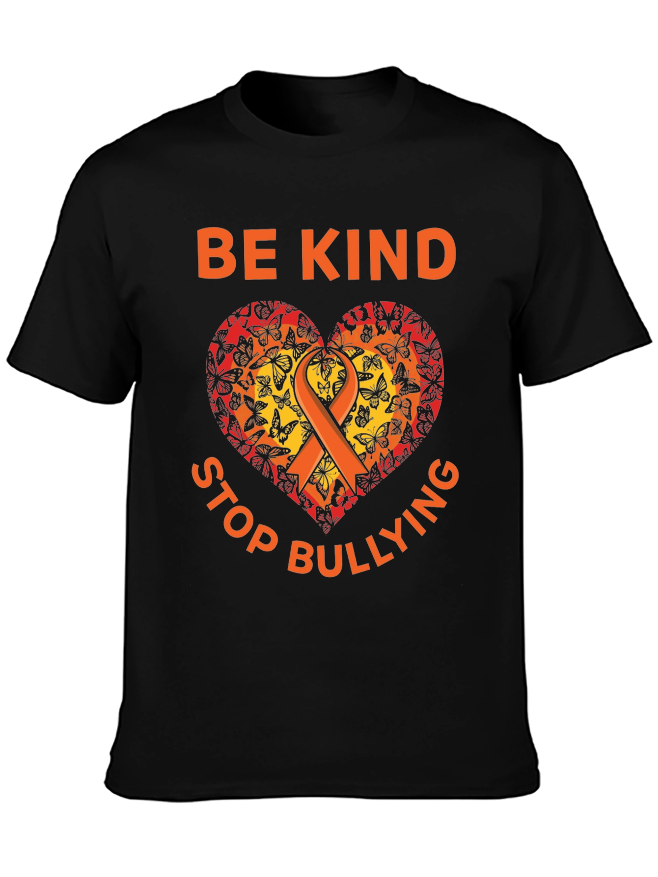 Be Kind Stop Bullying Butterfly Heart T-Shirt