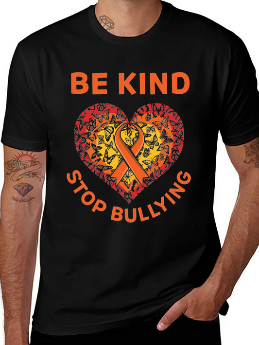 Be Kind Stop Bullying Butterfly Heart T-Shirt