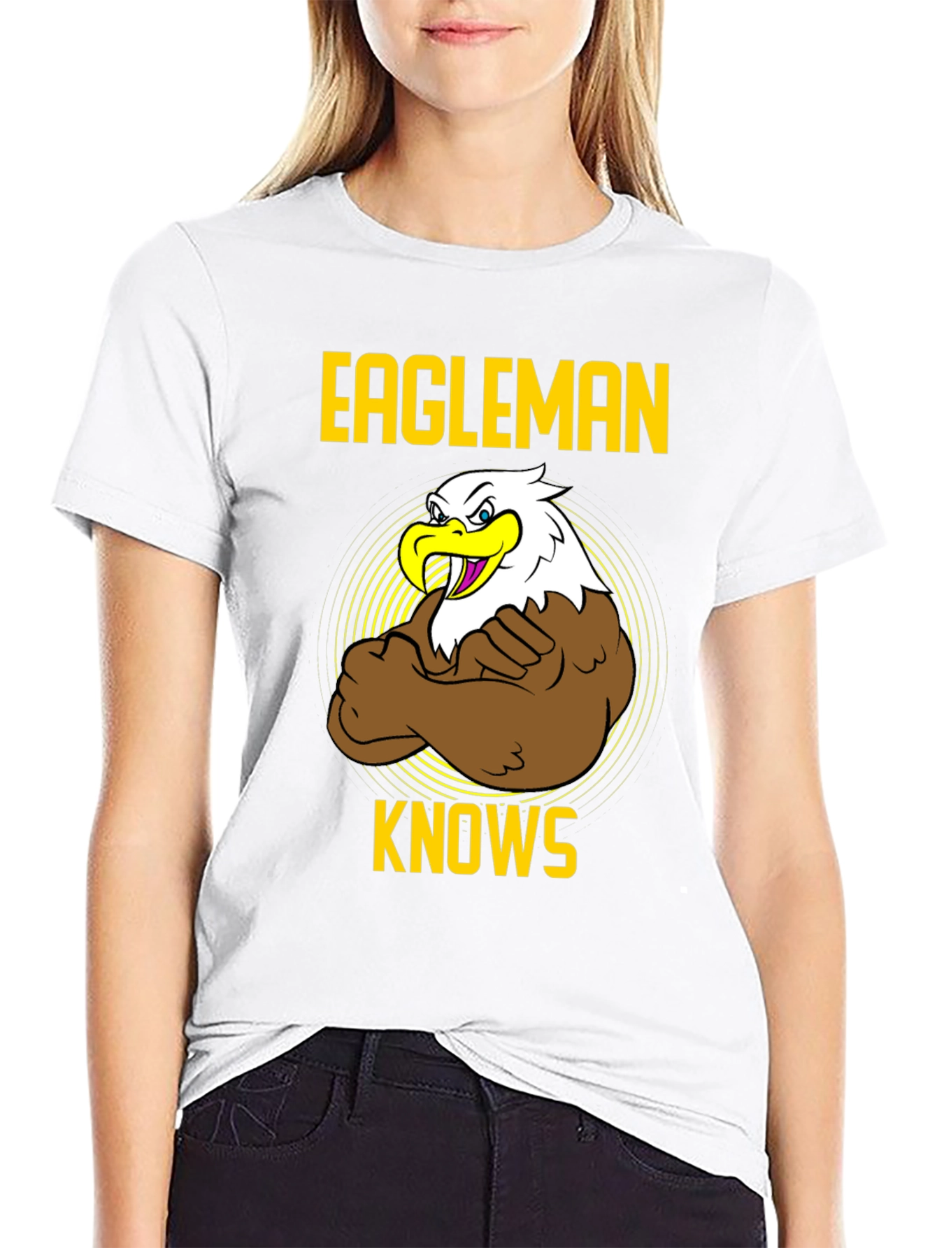Eagleman Knows Mens Graphic T-Shirt