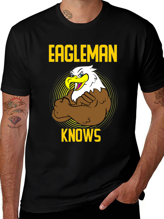 Eagleman Knows Mens Graphic T-Shirt