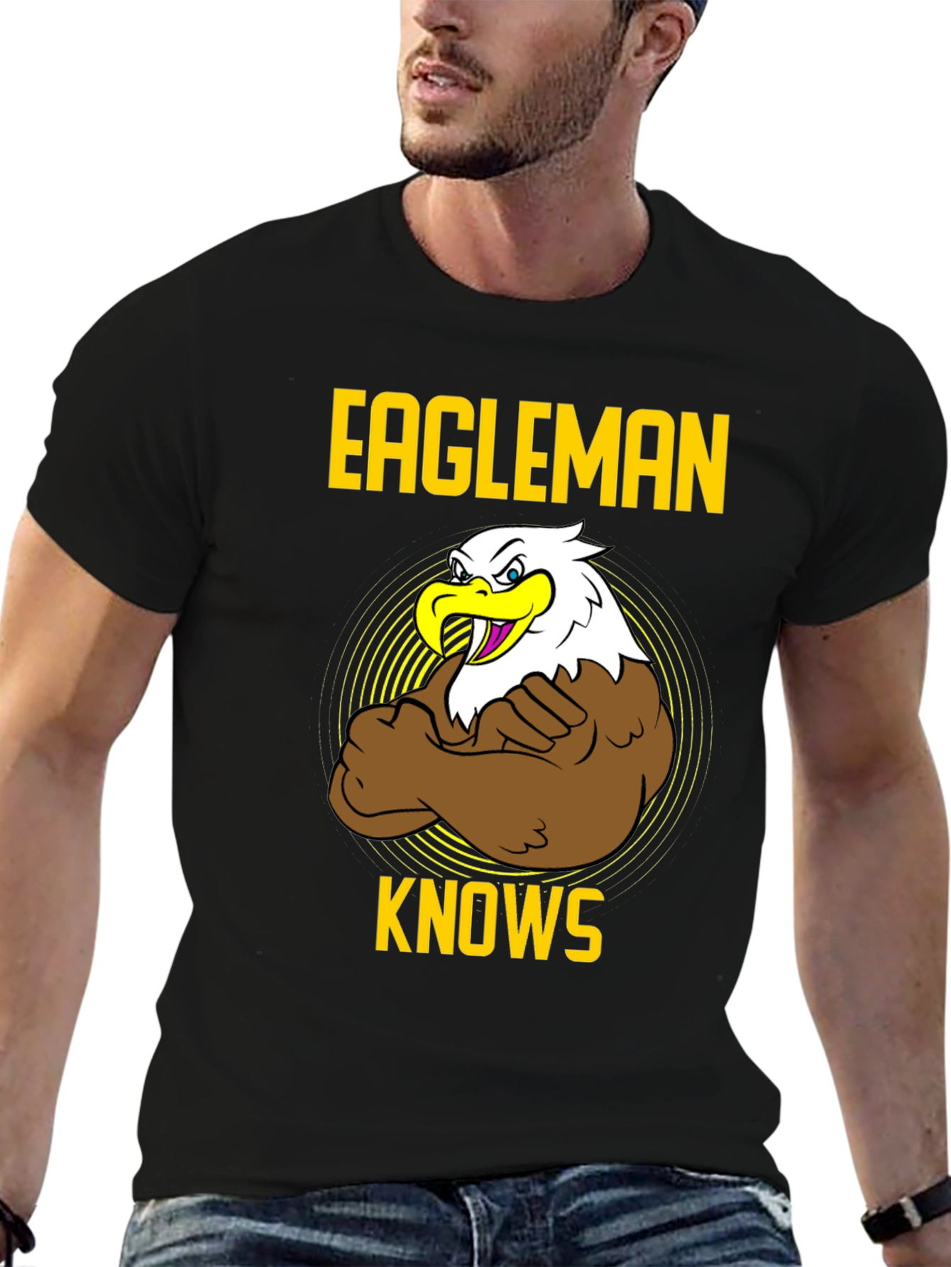 Eagleman Knows Mens Graphic T-Shirt