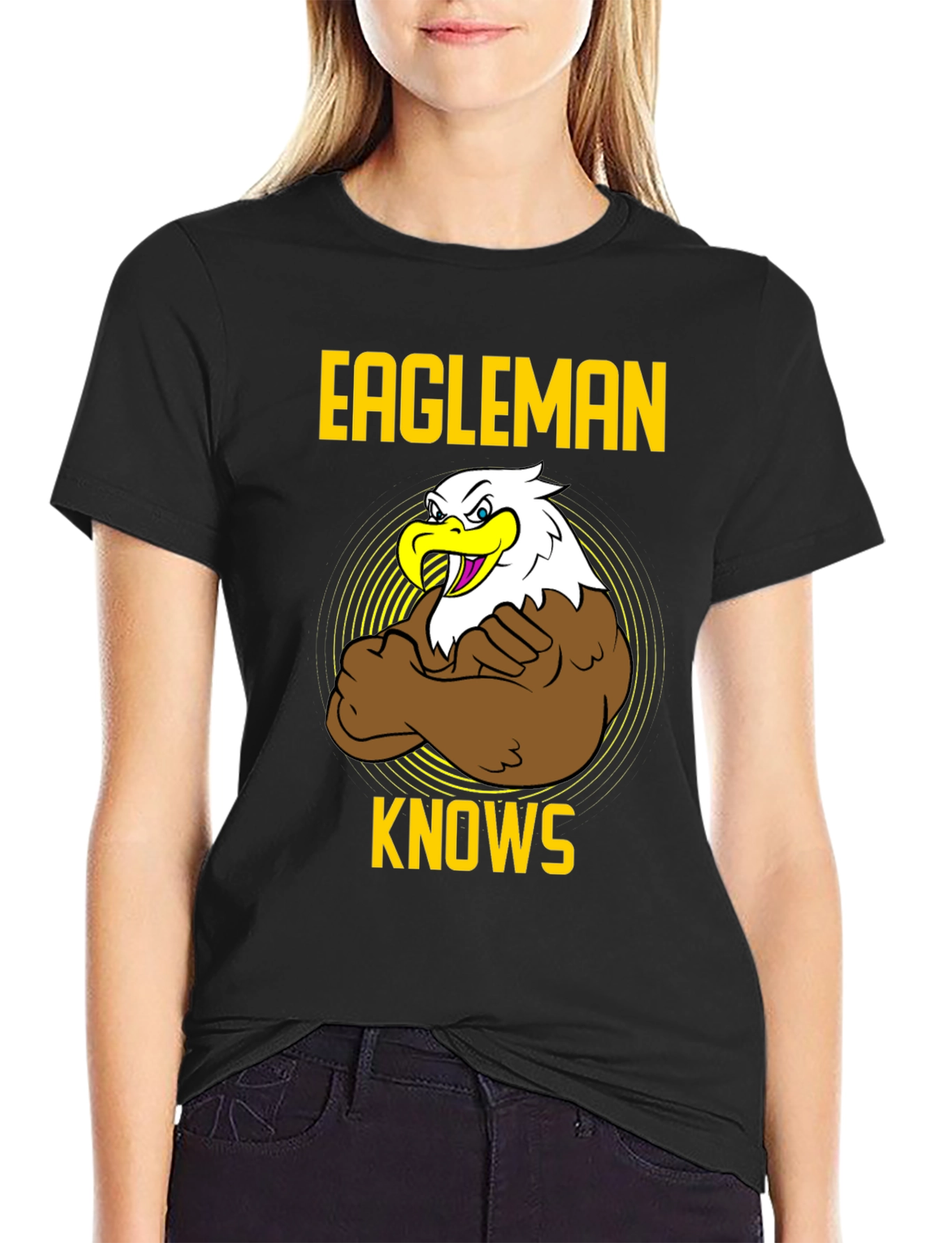 Eagleman Knows Mens Graphic T-Shirt