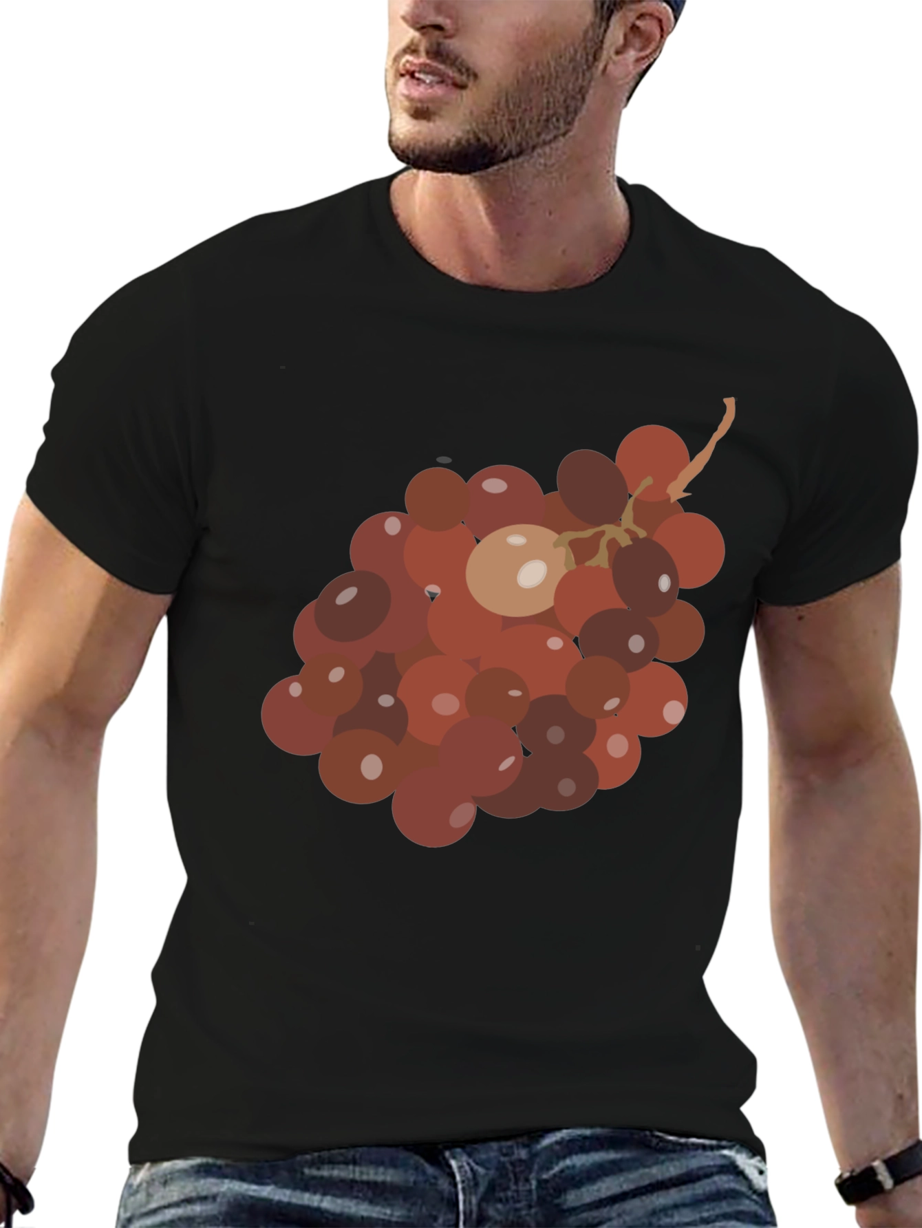 Grapes Graphic Tee - Unique Fruit Design