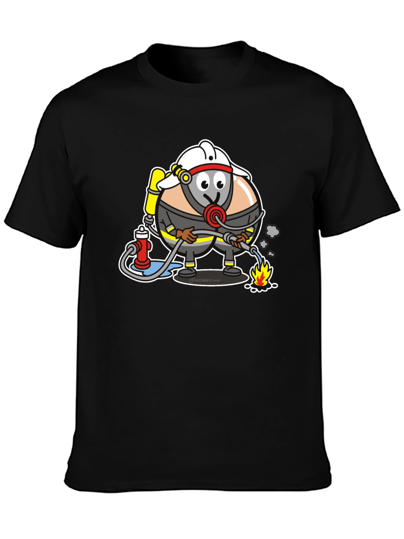 Cartoon Firefighter T-Shirt