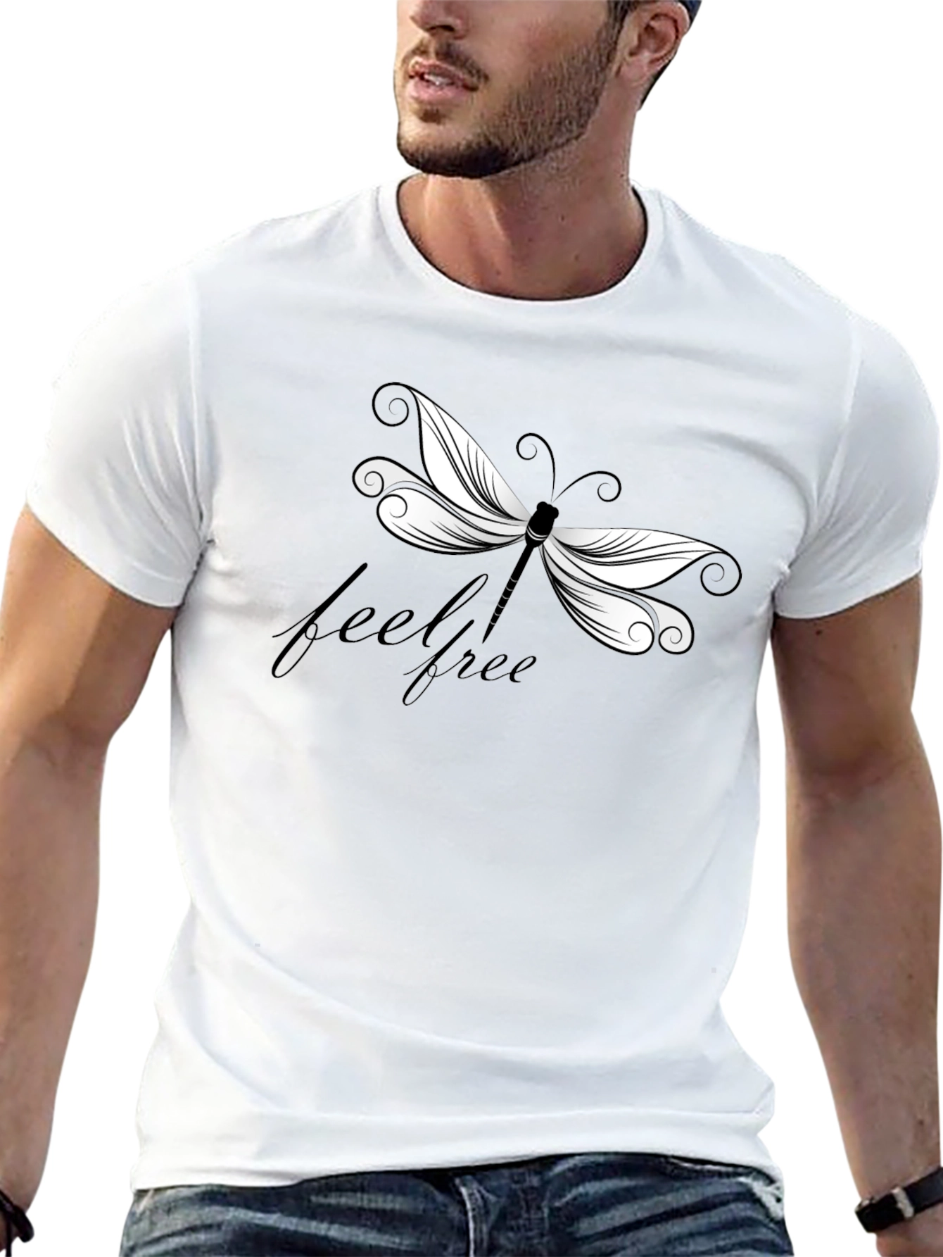 Feel Free Dragonfly Graphic T-Shirt