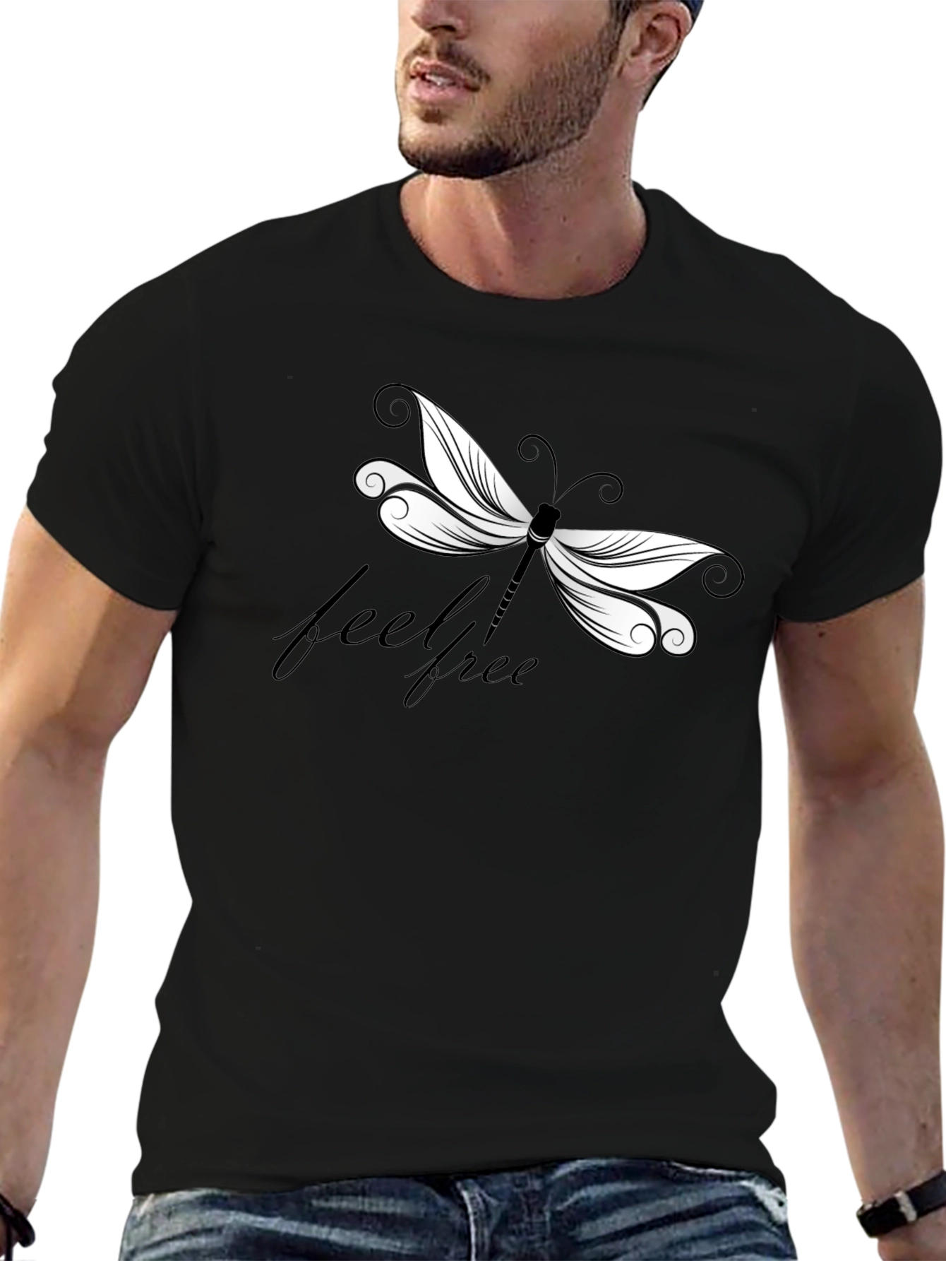 Feel Free Dragonfly Graphic T-Shirt