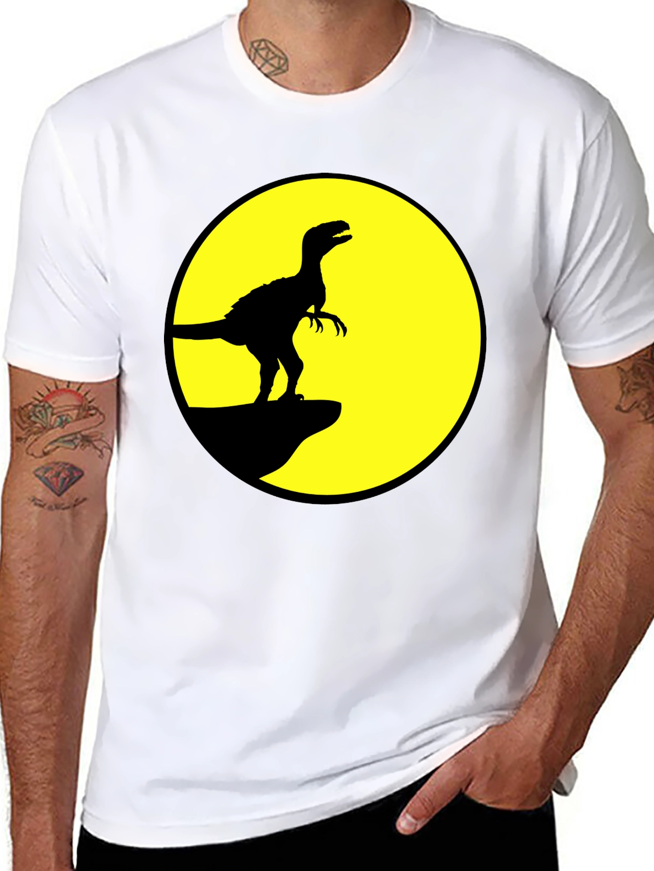 Dinosaur Silhouette T-Shirt - Jurassic Style