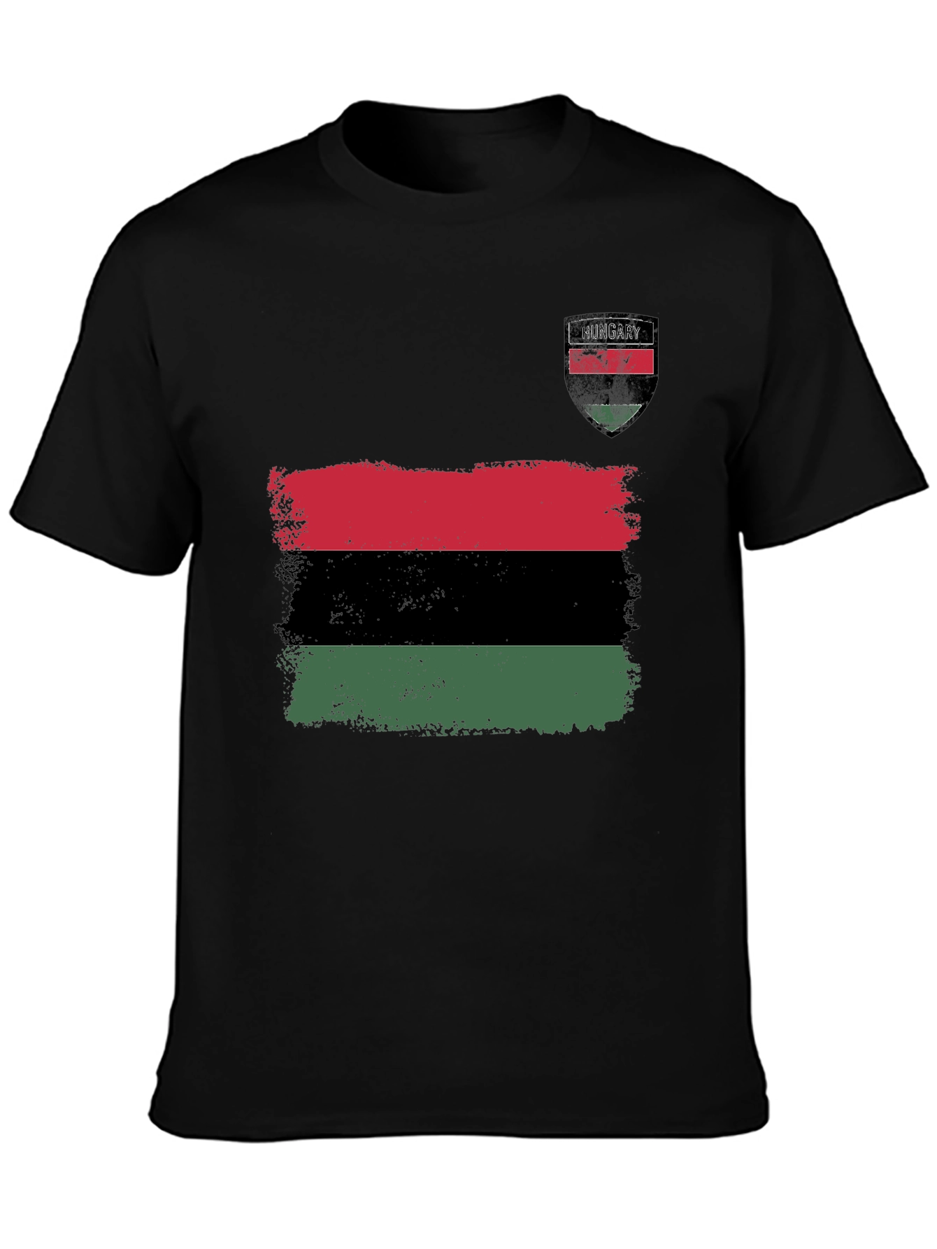 Hungary Flag T-Shirt - Distressed Design