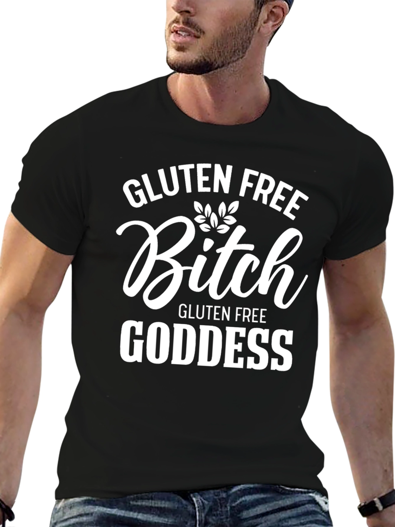 Gluten Free Bitch Goddess Black T-Shirt