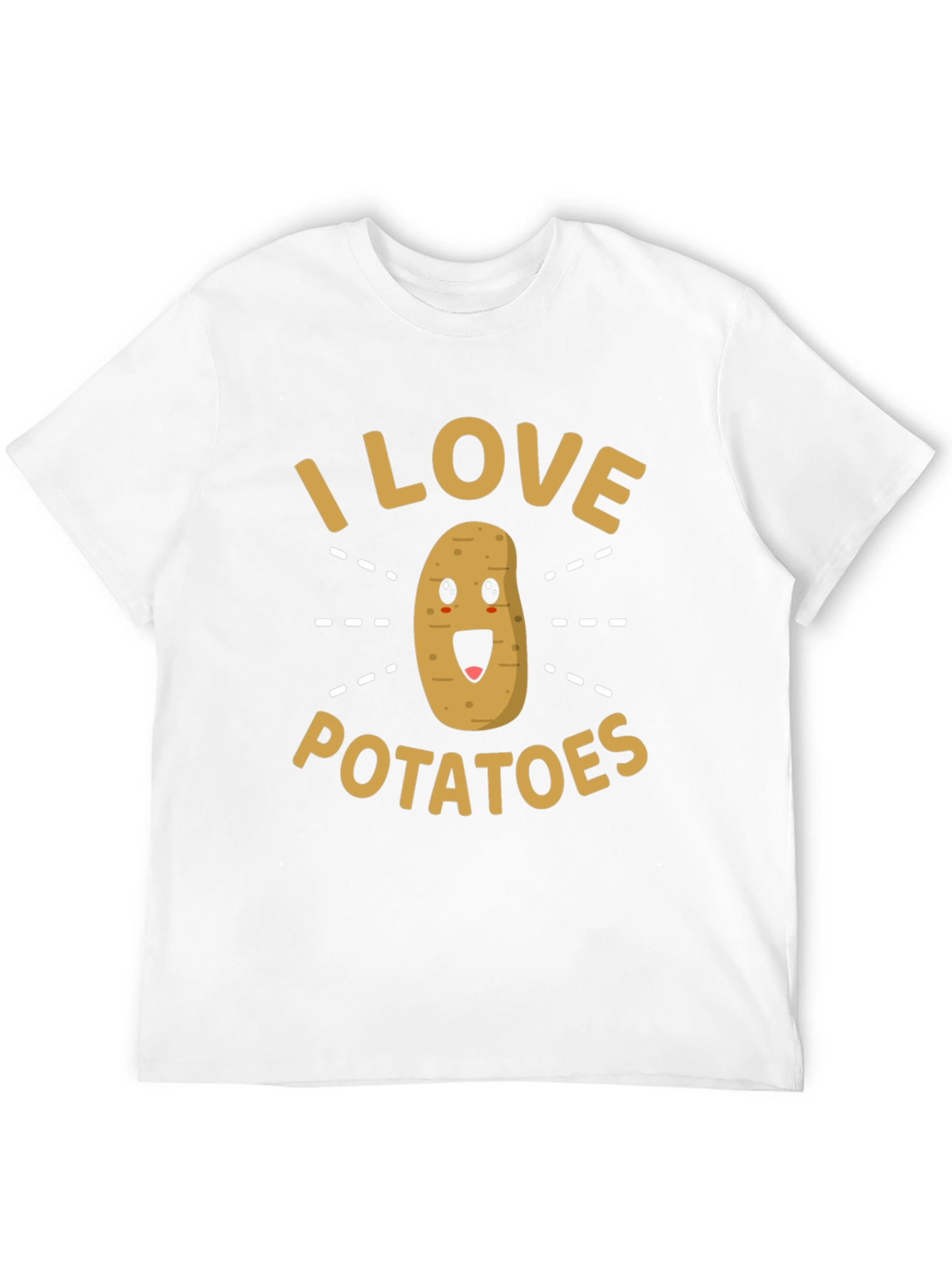I Love Potatoes Funny Graphic T-Shirt