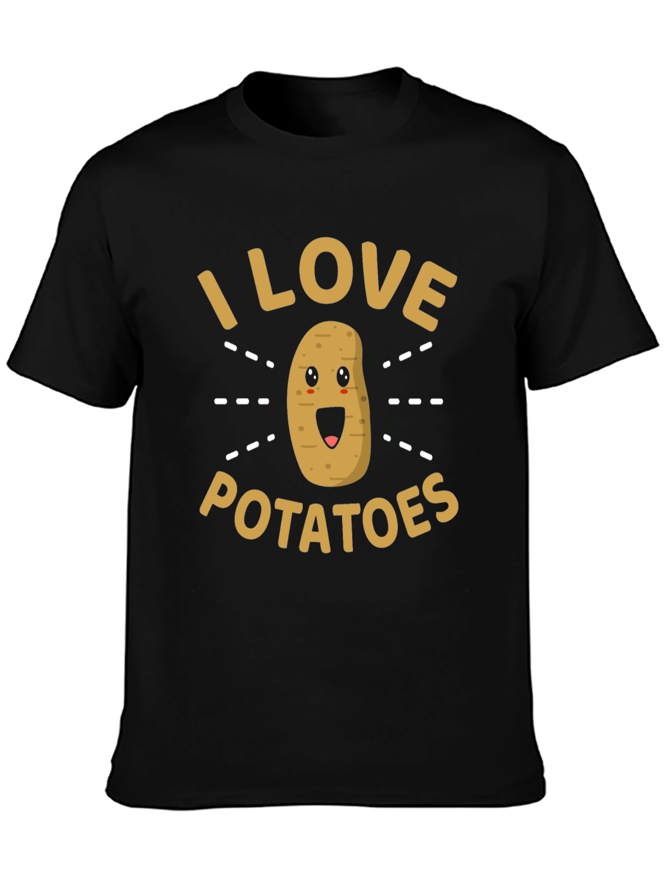 I Love Potatoes Funny Graphic T-Shirt