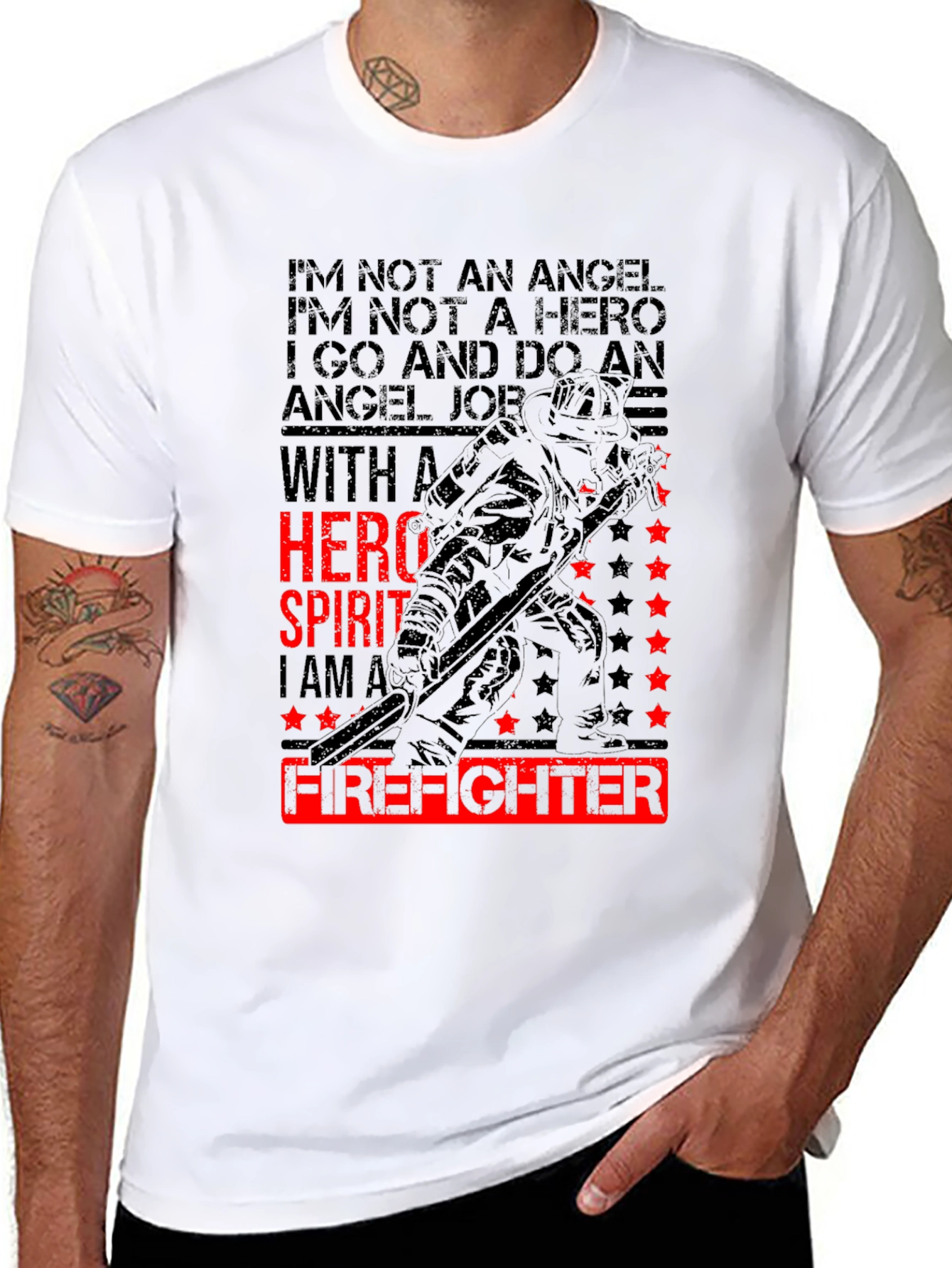Firefighter Hero Spirit Graphic T-Shirt