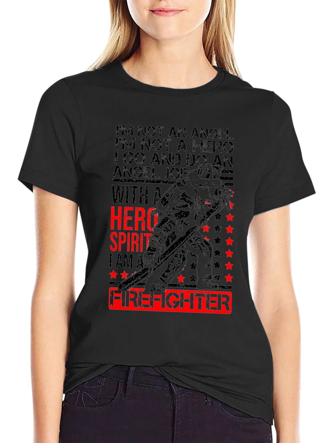 Firefighter Hero Spirit Graphic T-Shirt