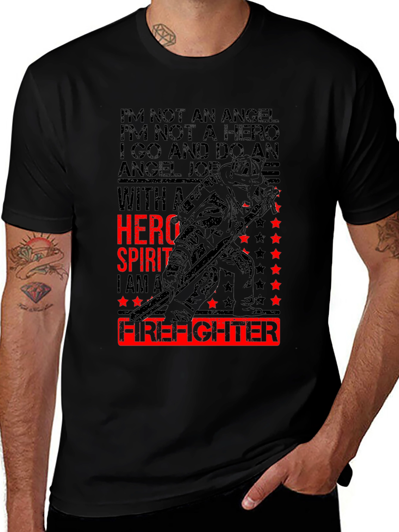 Firefighter Hero Spirit Graphic T-Shirt
