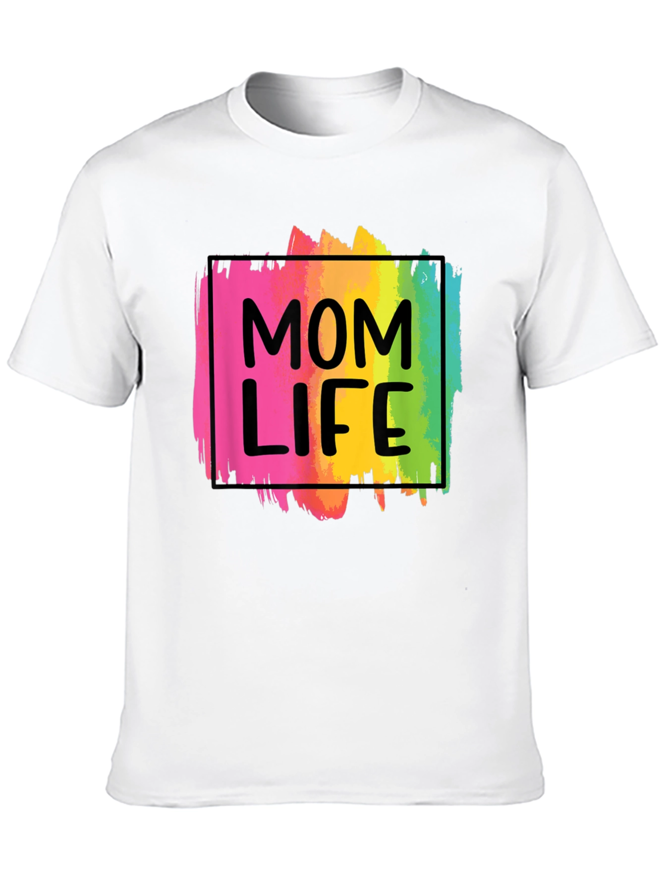 Mom Life Rainbow Graphic Tee