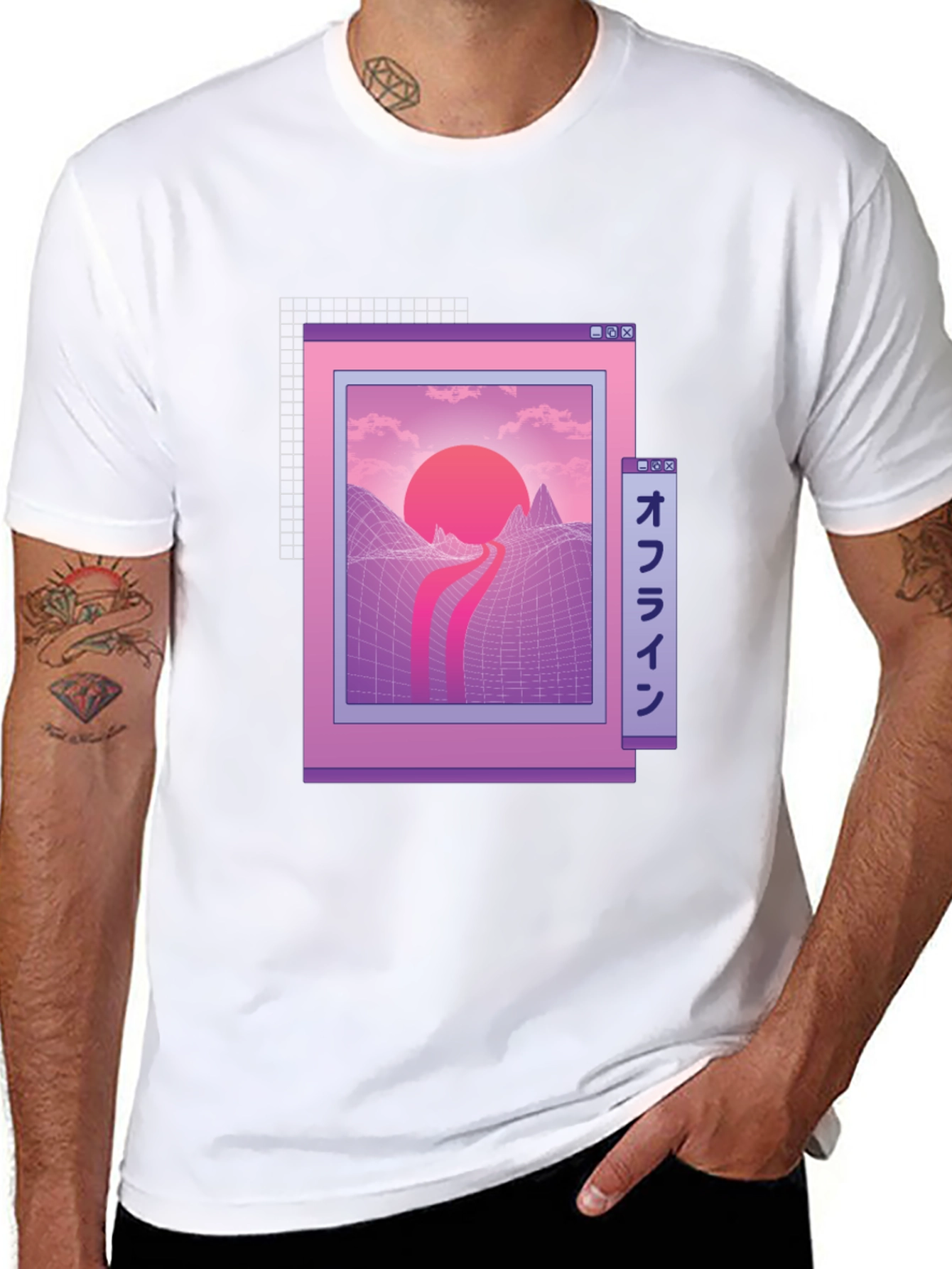 Aesthetic Vaporwave Sunset T-Shirt