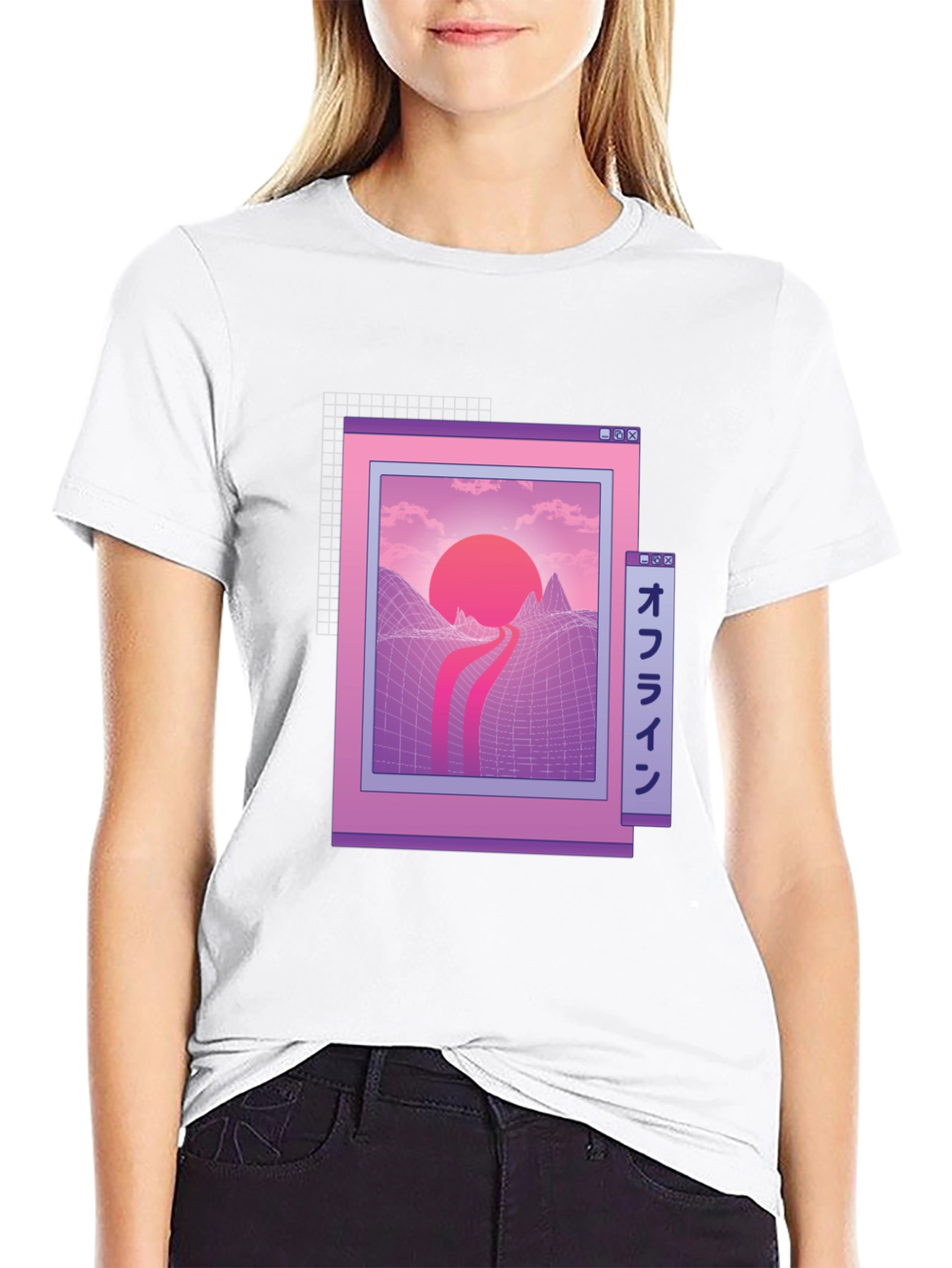 Aesthetic Vaporwave Sunset T-Shirt