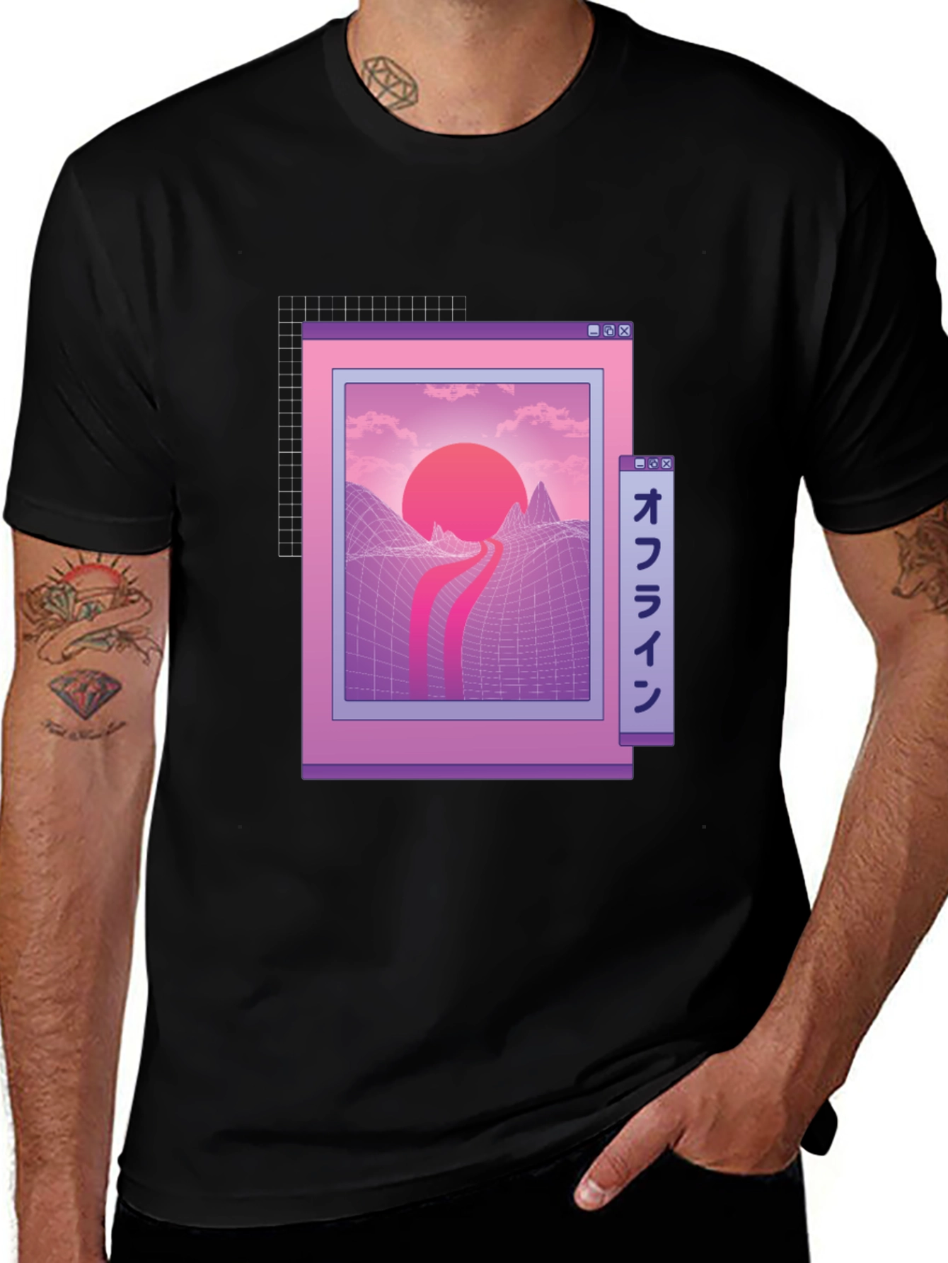 Aesthetic Vaporwave Sunset T-Shirt