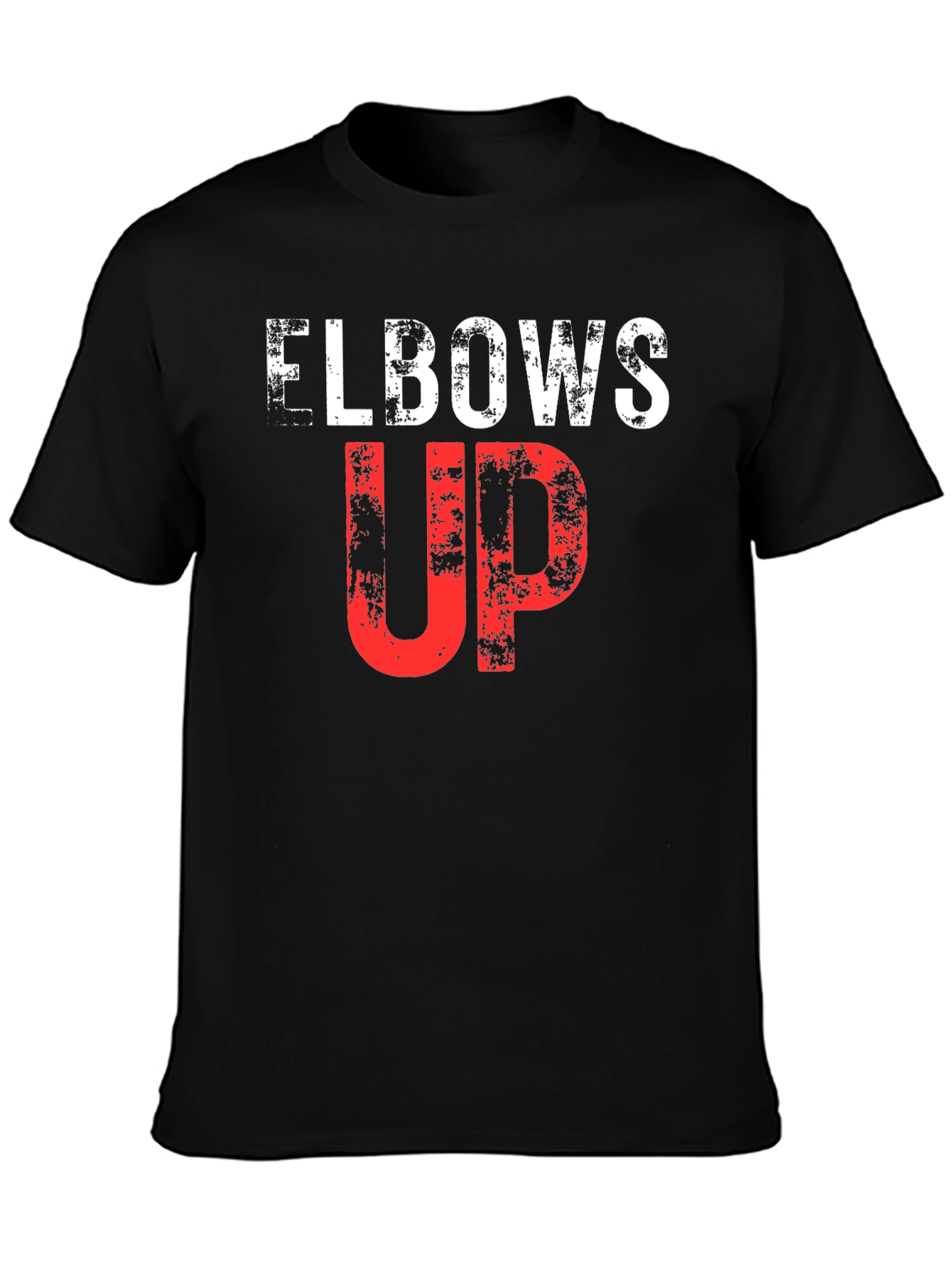 Elbows Up Graphic Print Tee - Athletic Style