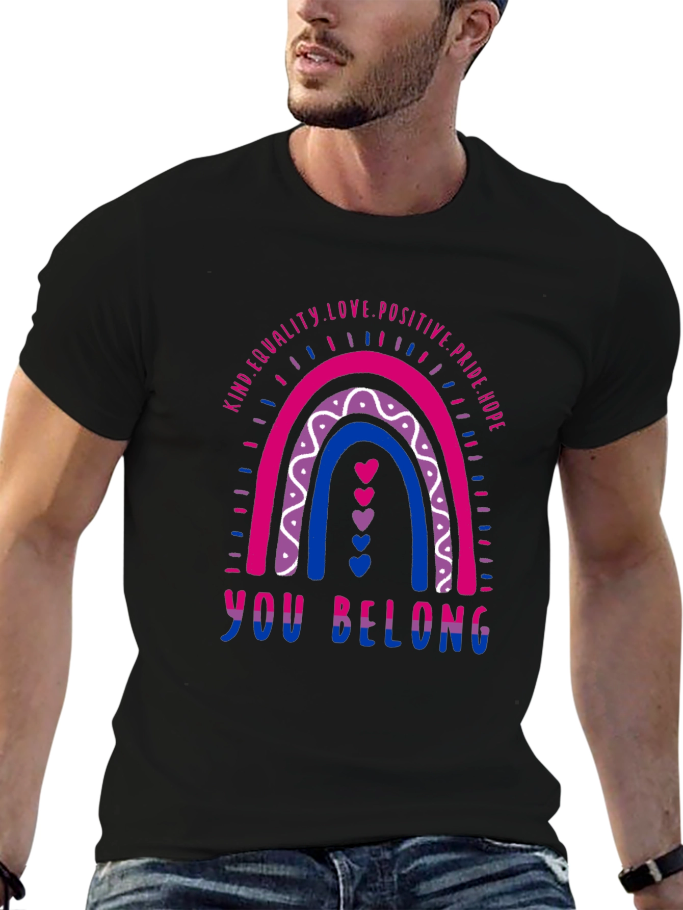 Bisexual Pride Rainbow T-Shirt - You Belong