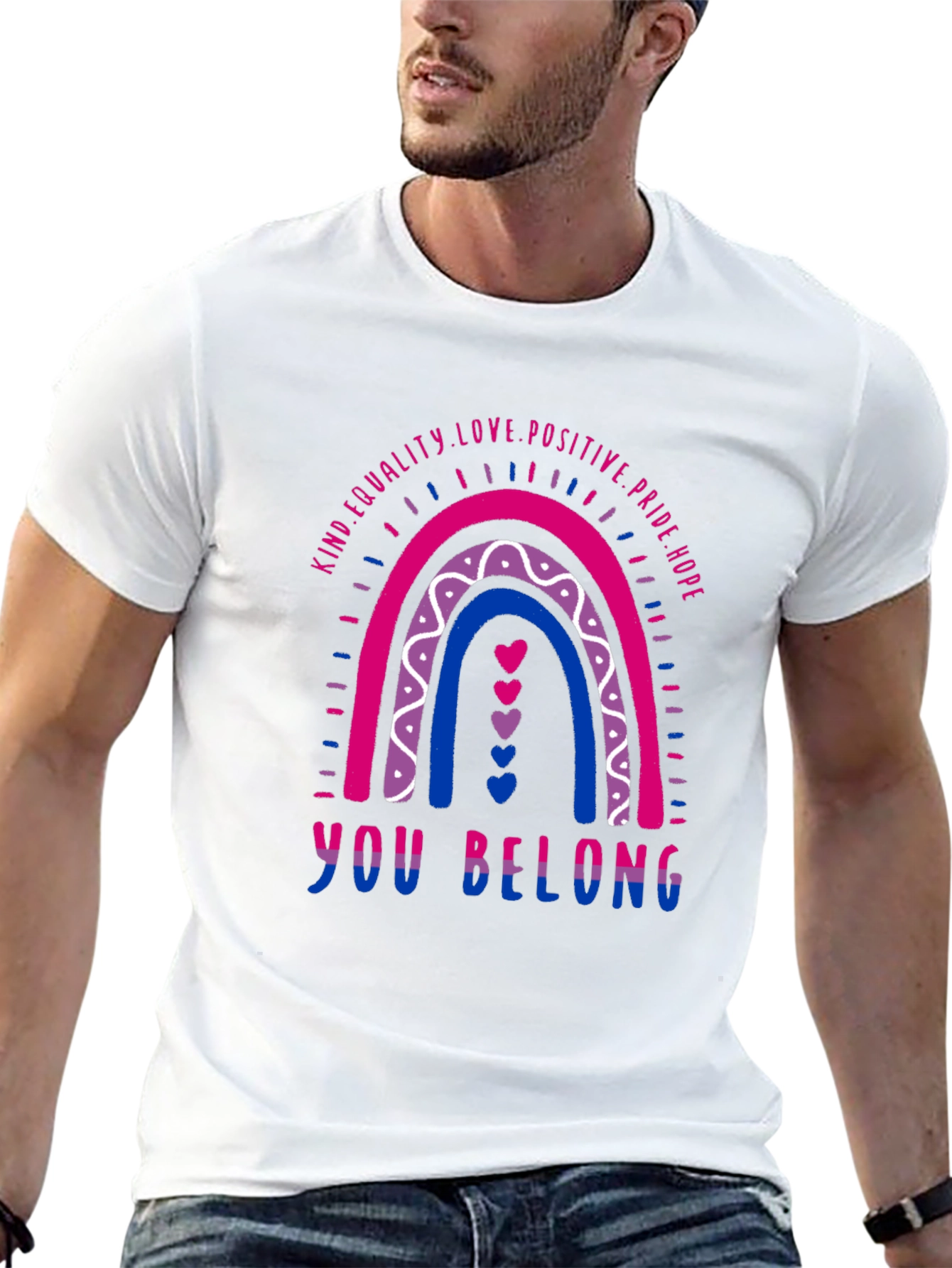Bisexual Pride Rainbow T-Shirt - You Belong