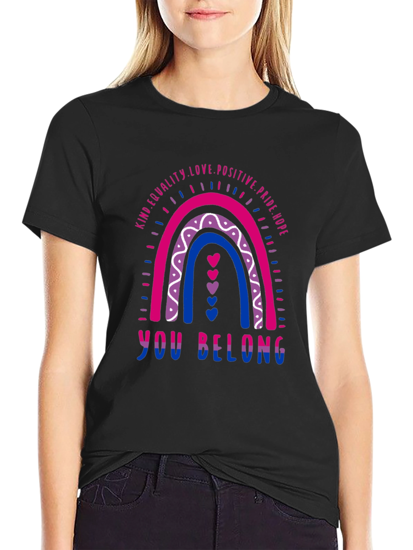 Bisexual Pride Rainbow T-Shirt - You Belong