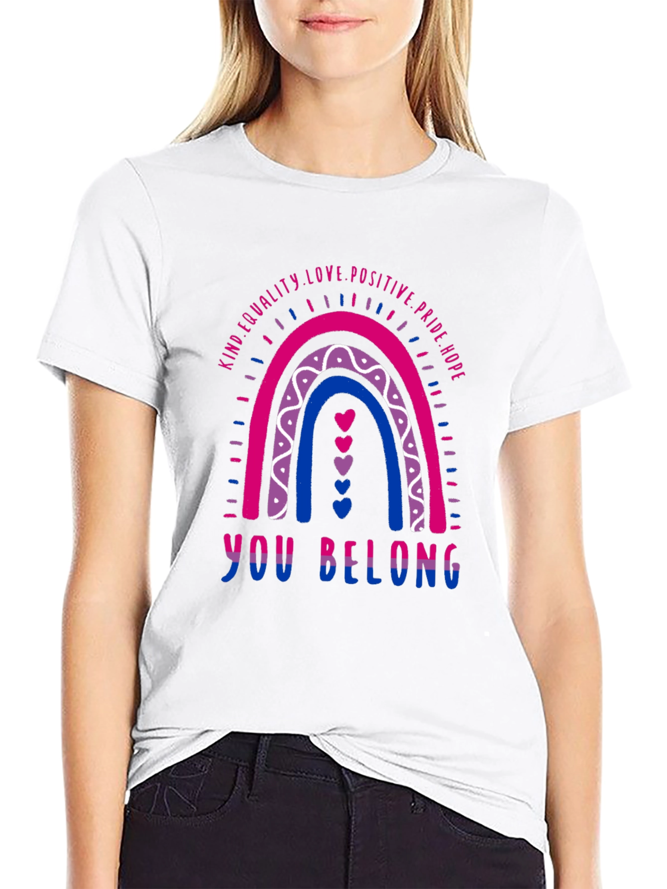 Bisexual Pride Rainbow T-Shirt - You Belong