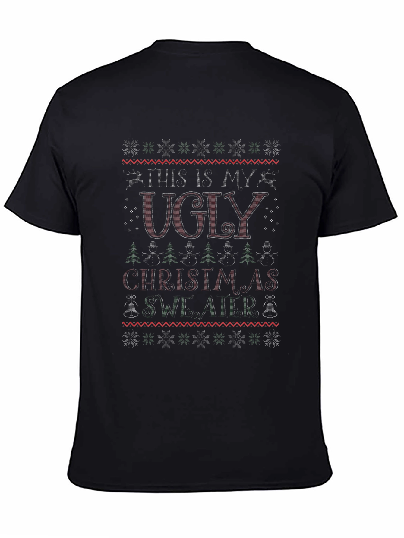 Ugly Christmas Sweater T-Shirt - Holiday Tee